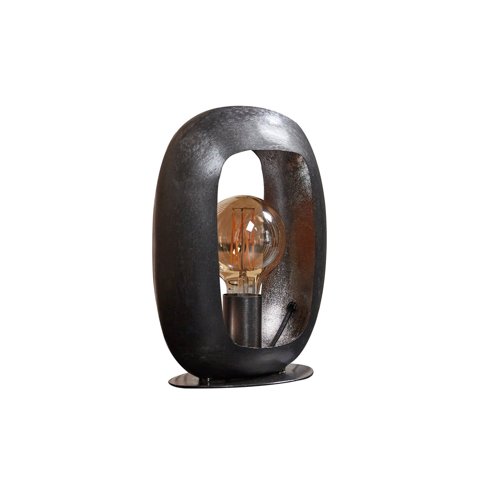 Lampe à poser Kazumi, noir-nickel/dorée, 30 cm