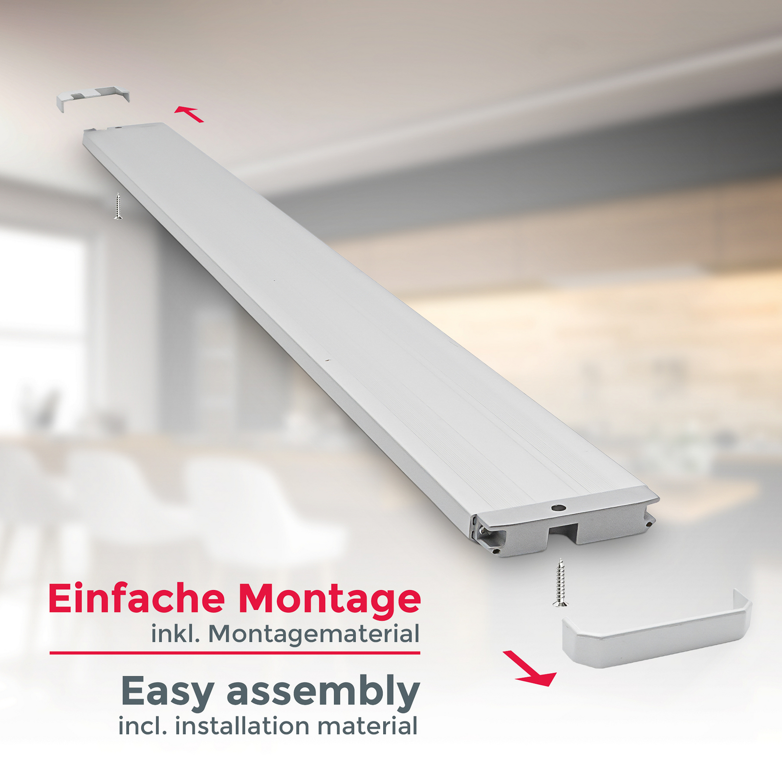 LED meubelverlichting Kniff zilver, lengte 57,5 cm, 3.000 K