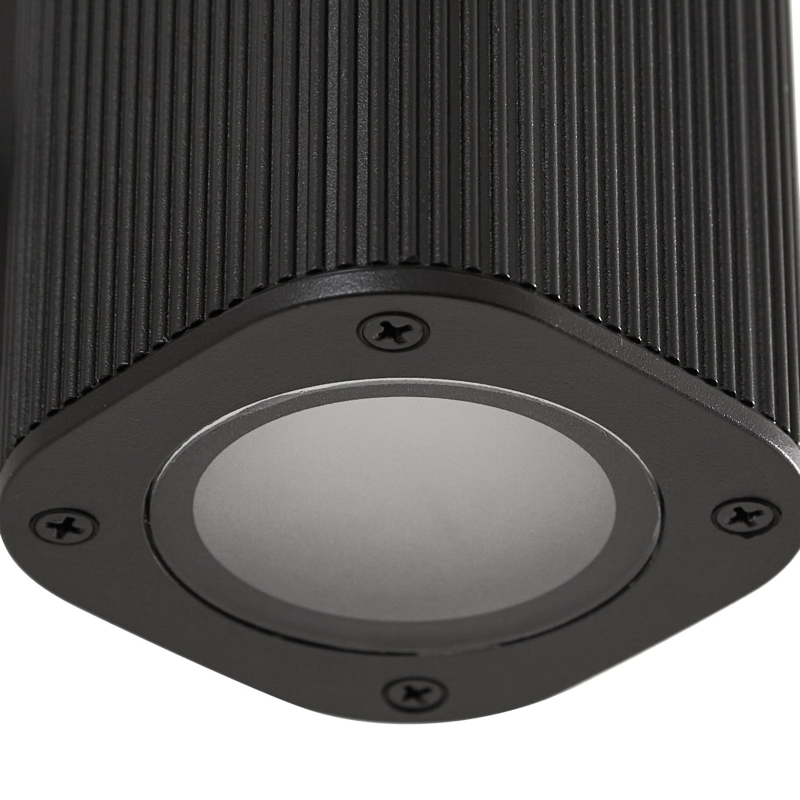 Halvar Außenwandlampe, 20 cm, schwarz, IP65, 2 x GU10 - Lindby