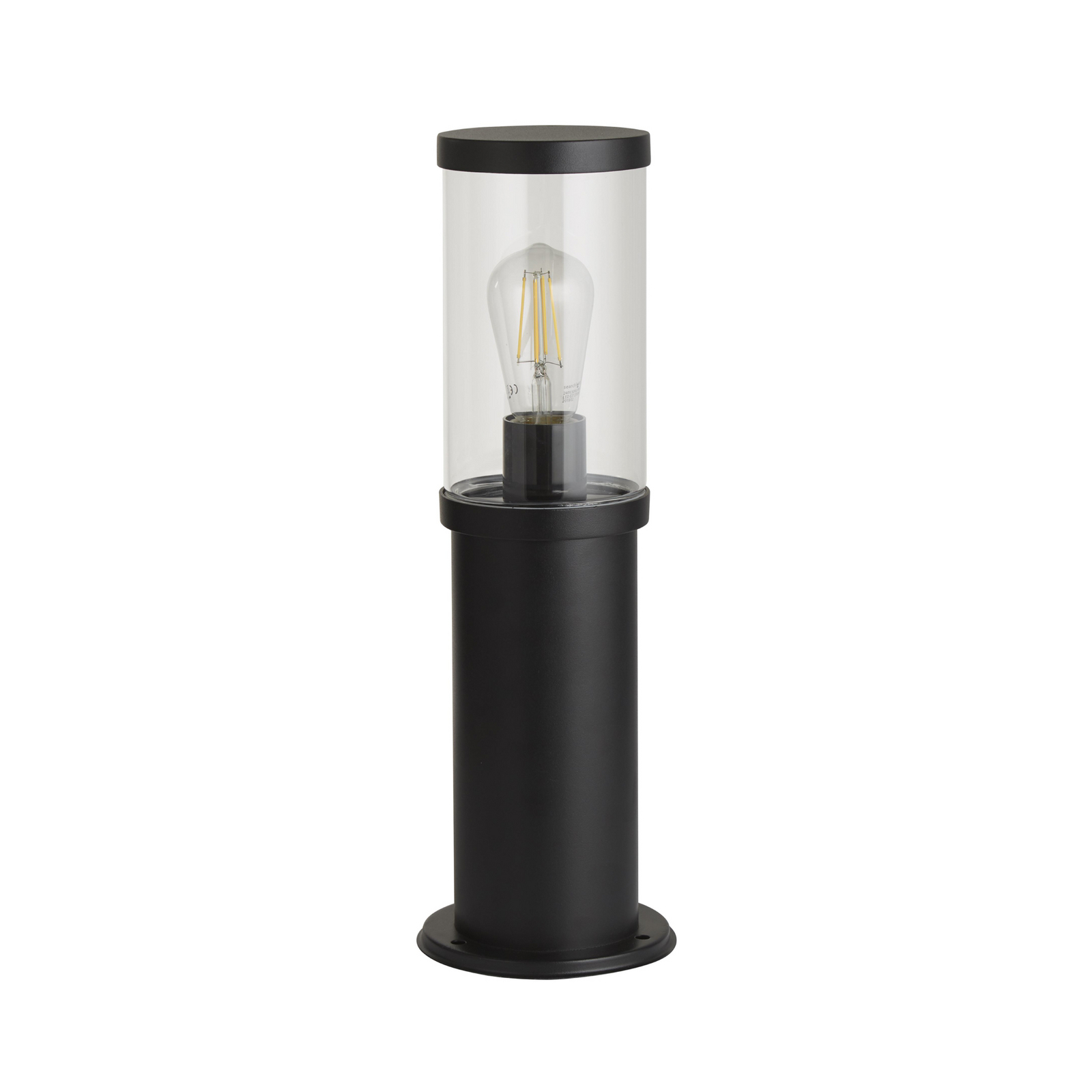 Luminaire pour socle Bakerloo, IP44, noir, hauteur 45 cm, métal