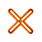 Applique a LED Fuzz, arancione/nero, 50 cm - LOOM DESIGN