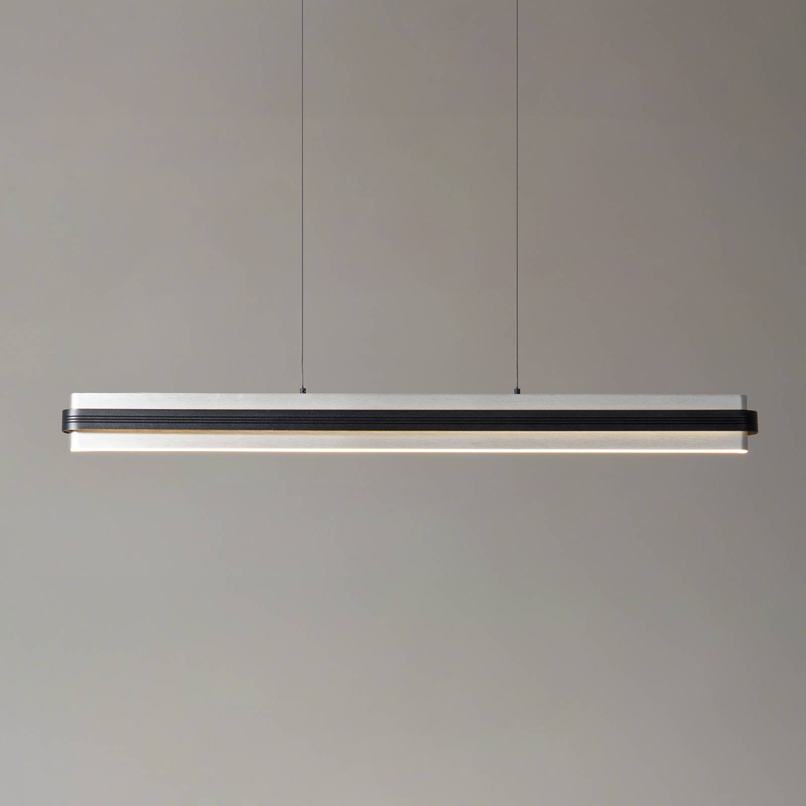 Lucande Nymara LED-Hängeleuchte, beige, Aluminium, Ø 40 cm günstig online kaufen