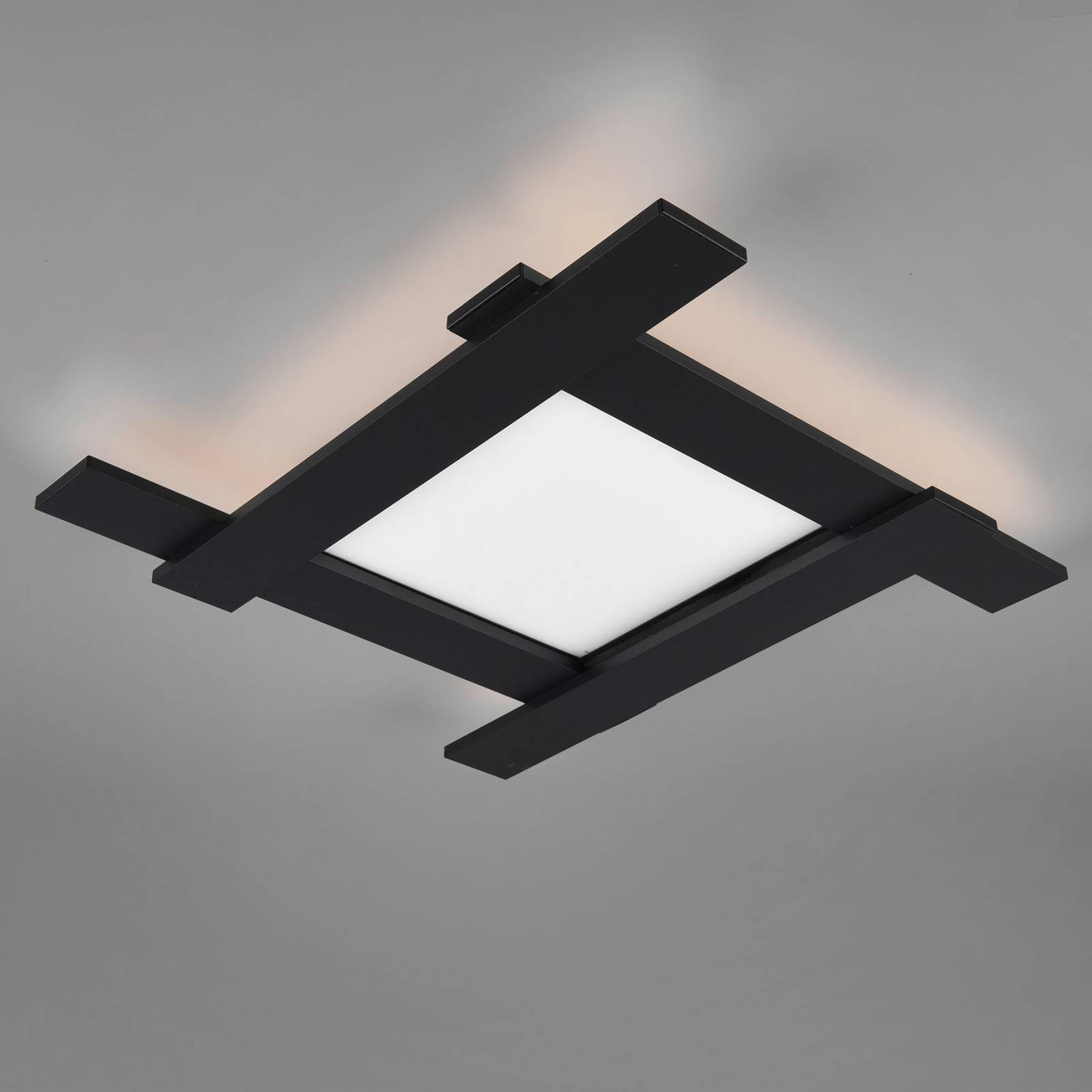 LED plafondlamp Belfast, direct/indirect zwart