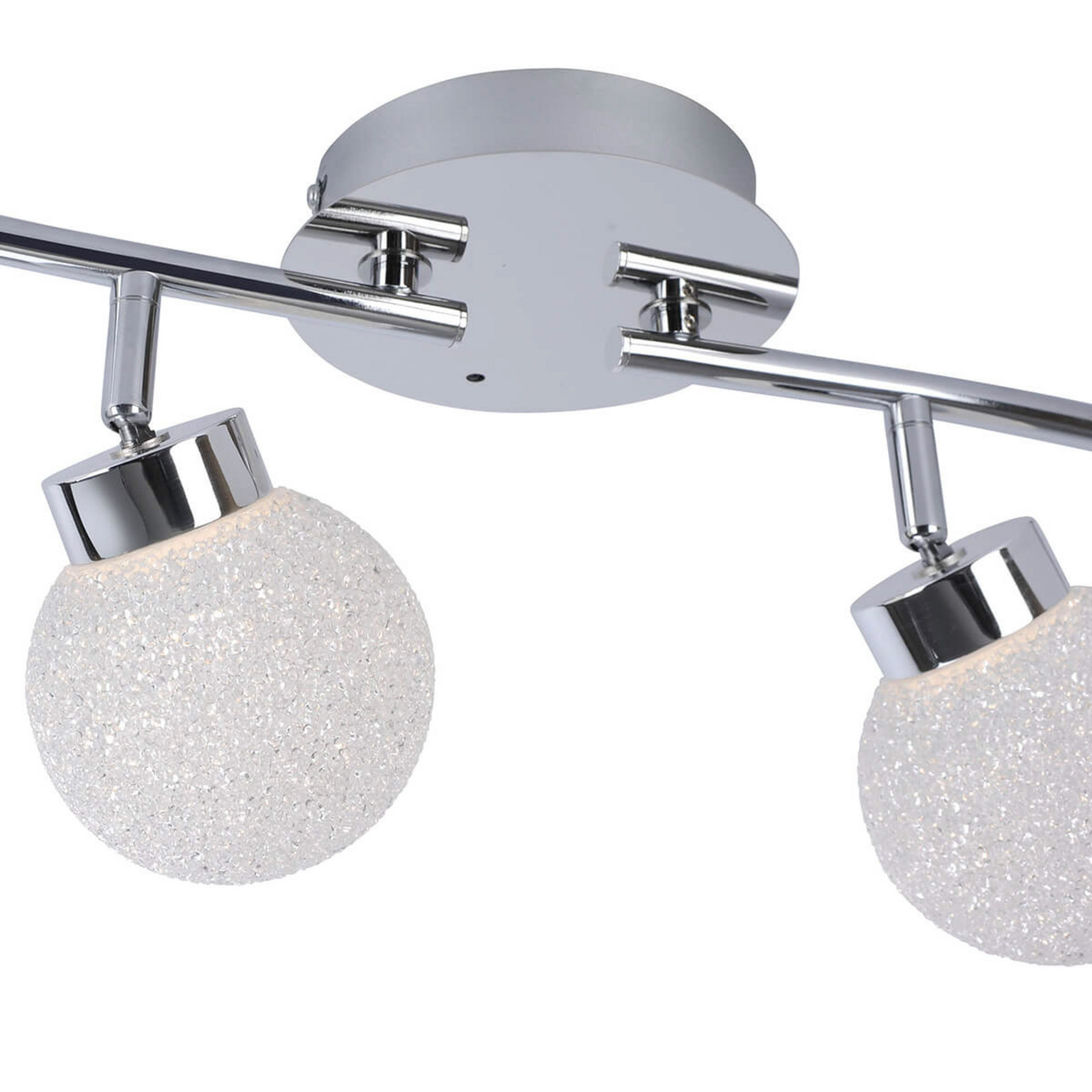 JUST LIGHT. Plafonieră LED Miko 4 becuri lungă - Camera de zi / sufragerie - modern - crom transparent - Metal