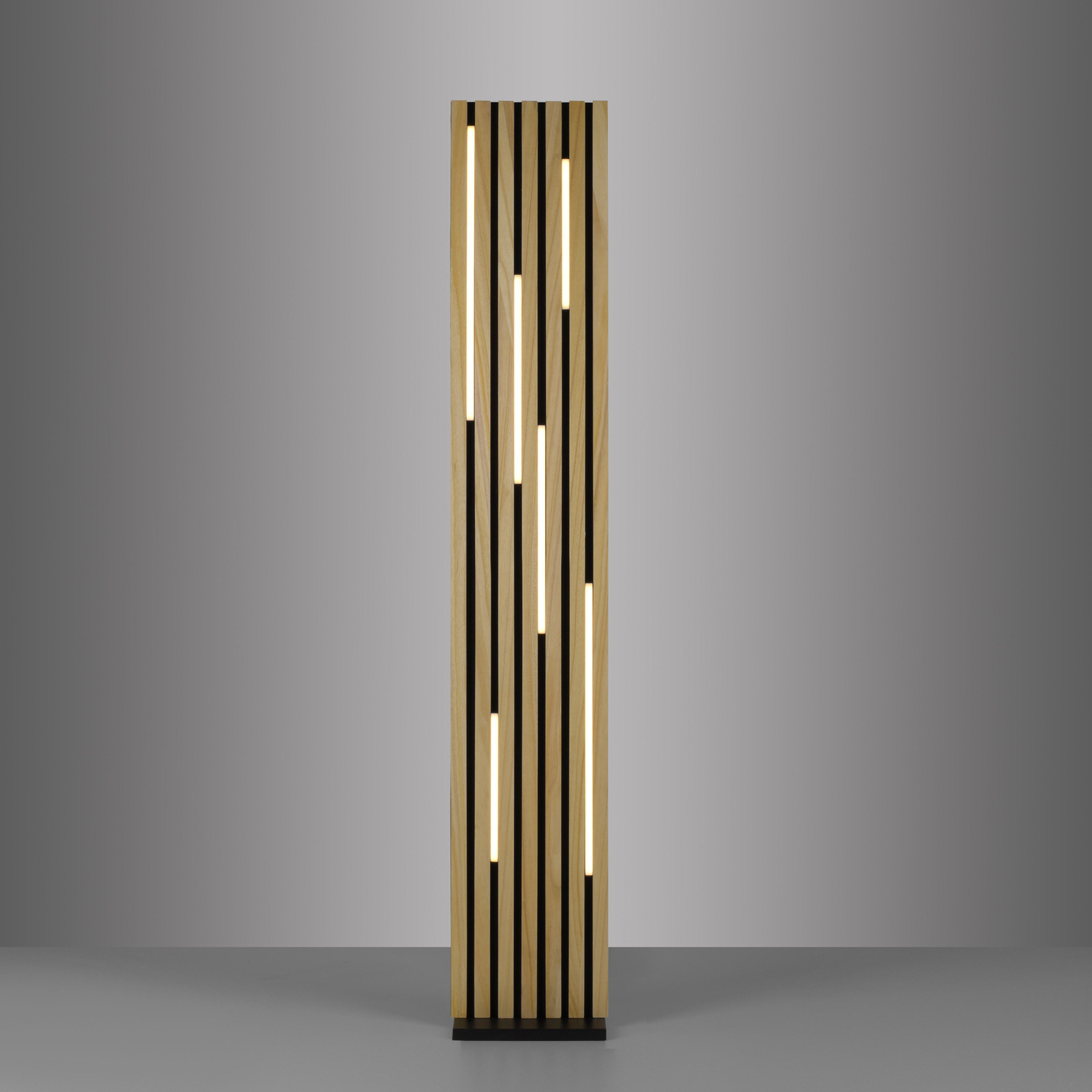 Paul Neuhaus Smart LED grindų šviestuvas Q-Acoustic wood aukštis 162 cm