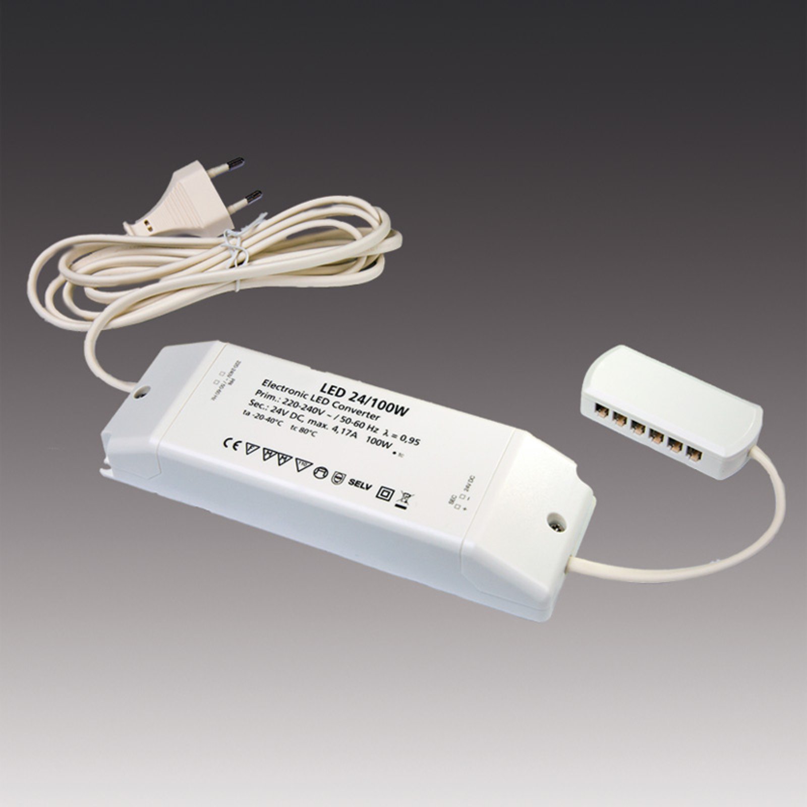HERA Transformer LED 24/100 W DC 24 V, plastic