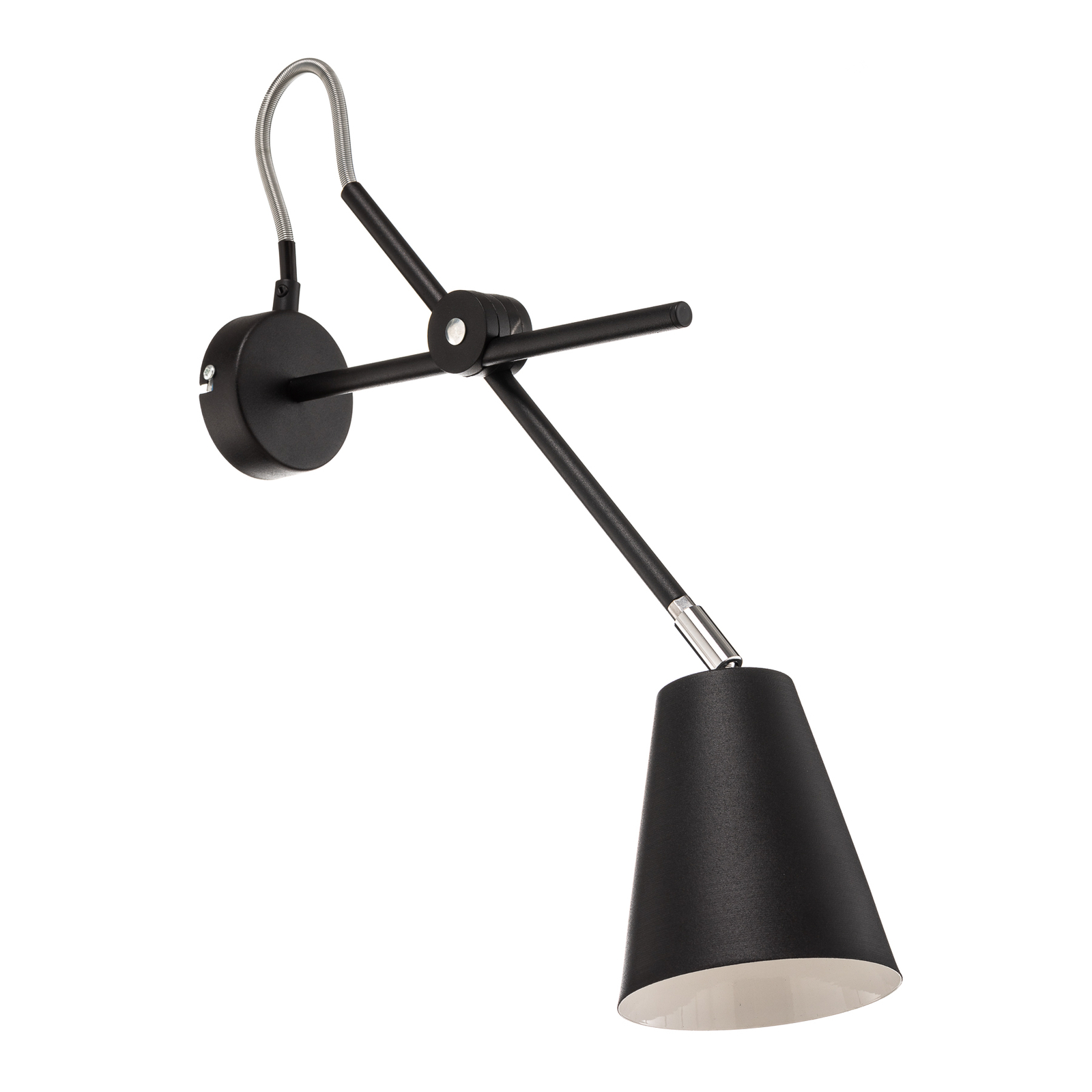 Wandlamp 1008, 1-lamp, zwart