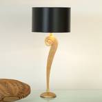 Noble table lamp LORGOLIOSO in gold-black