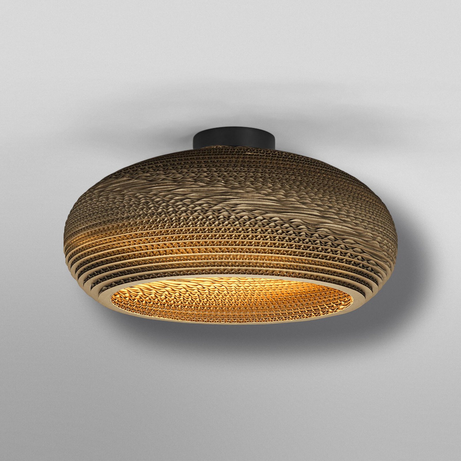 Lampa sufitowa OSRAM DROP, brązowa, Ø 40 cm, tektura falista, E27