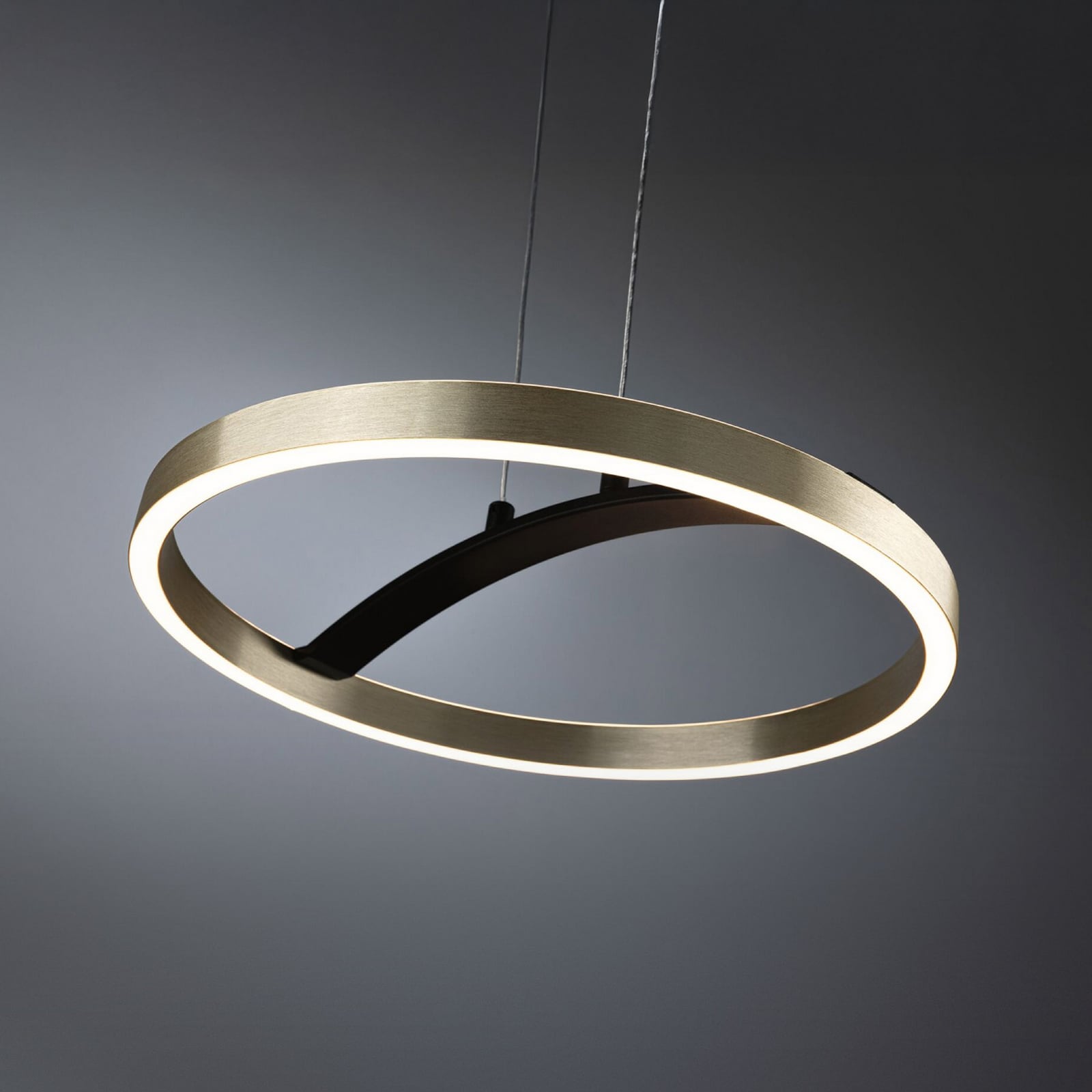 Paulmann Melira LED lógó lámpa, fekete/arany, Ø 38 cm, fém