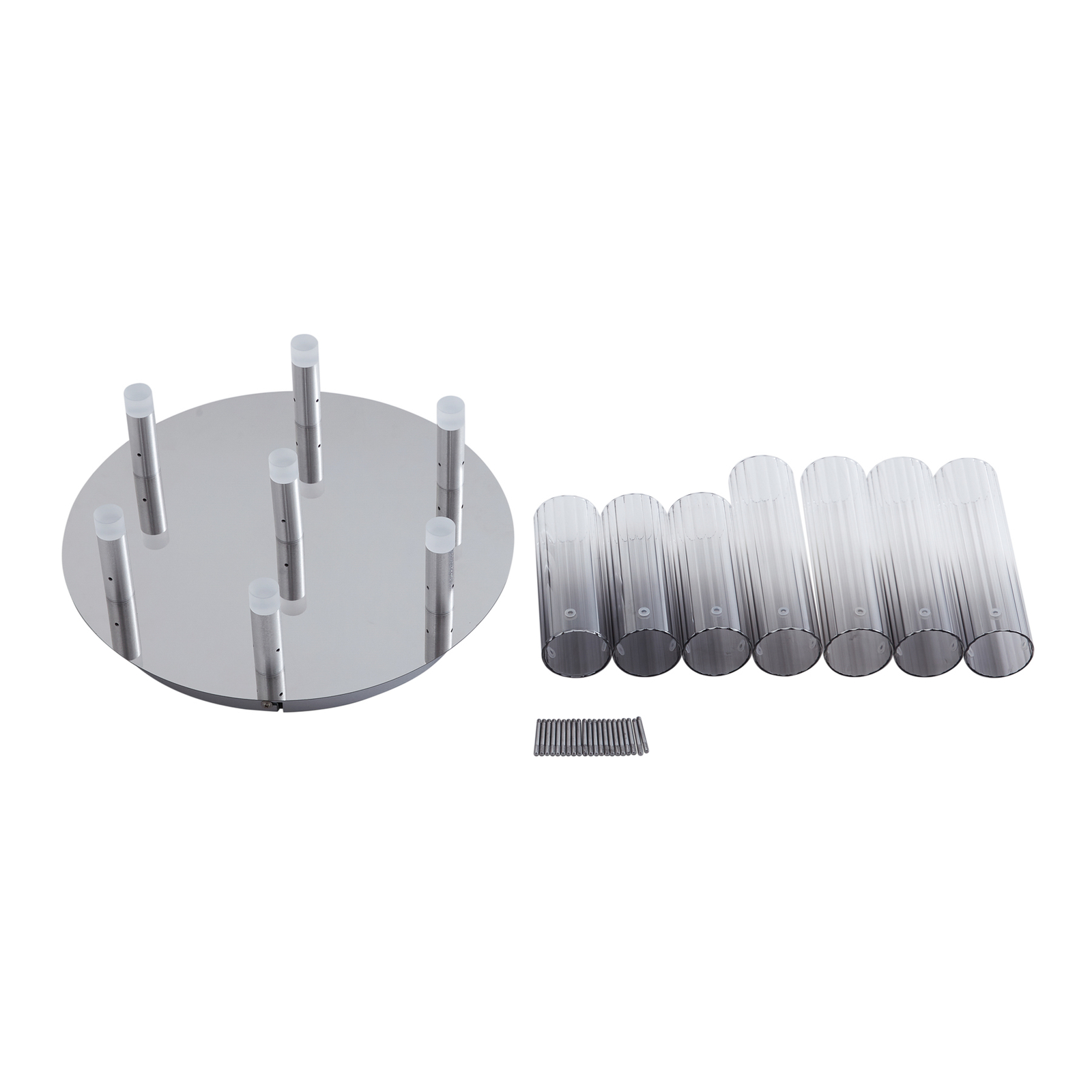 Korvitha 7 LED Plafoniera Smoke/Silver - Lucande
