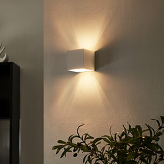 Arcchio LED fali lámpa Zuzana, szögletes, fehér, 10 cm széles