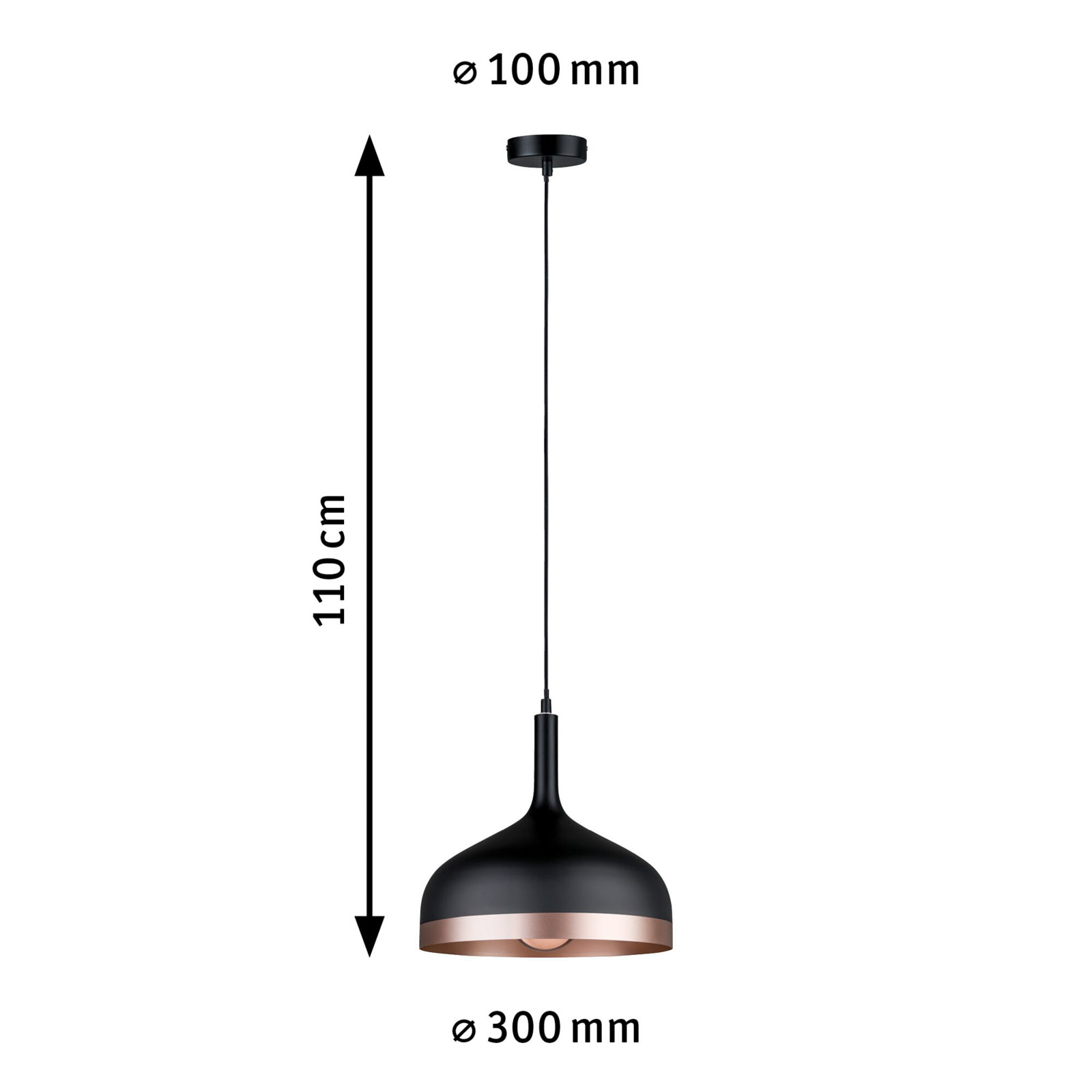 Topmoderne hanglamp Embla in zwart