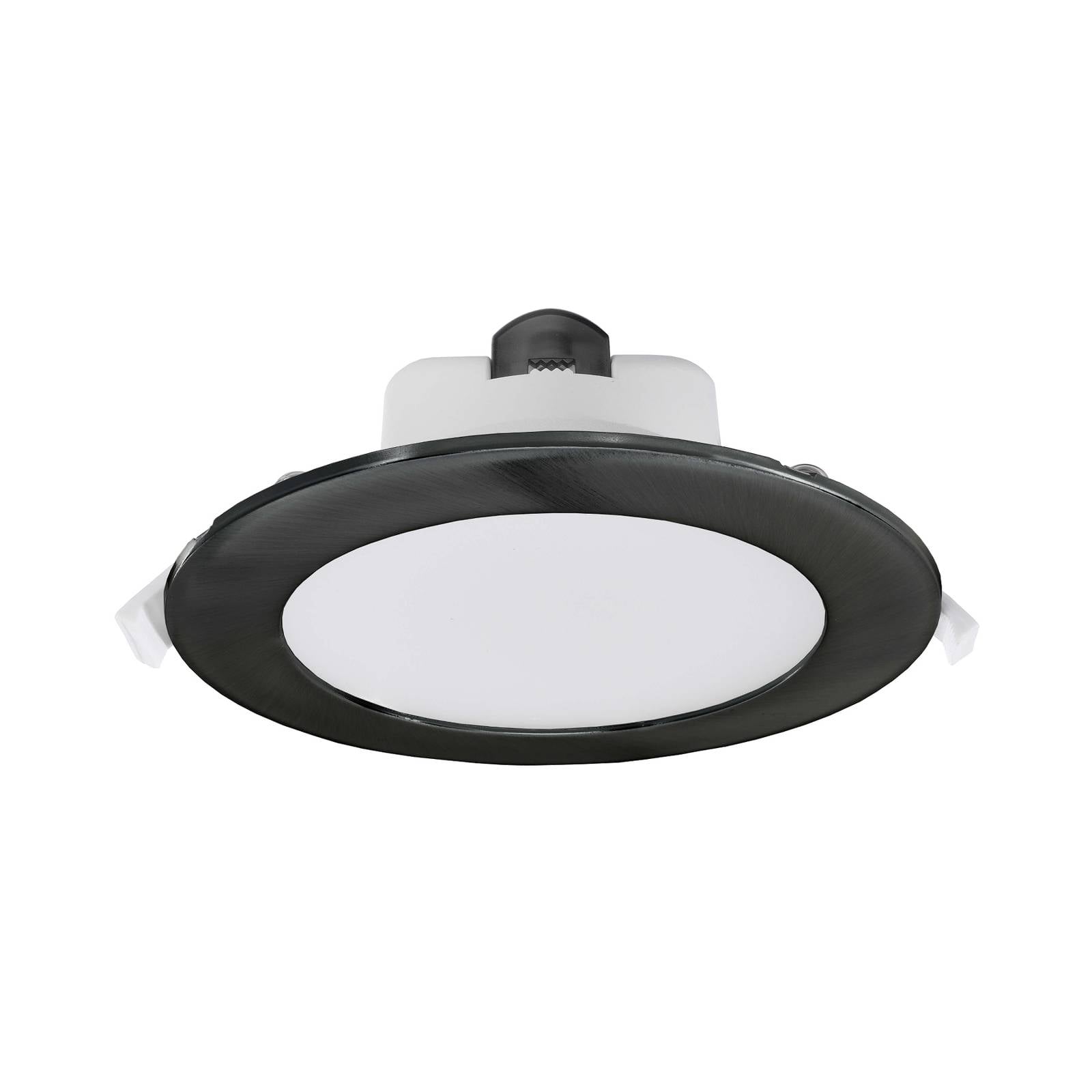 LED-Deckeneinbauleuchte Acrux, Ø 17 cm, schwarz, CCT