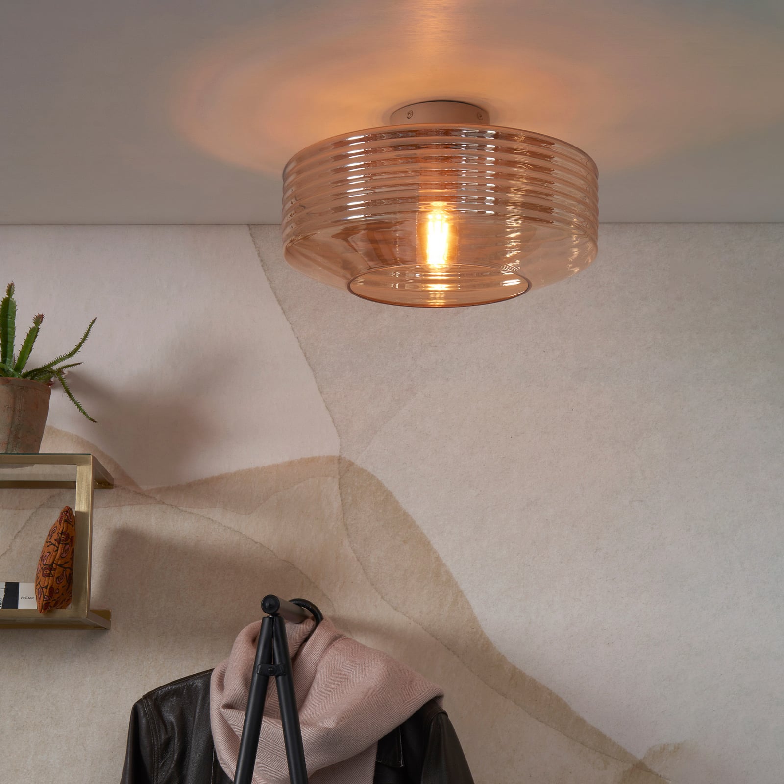 TO JE O ROMI Stropna svjetiljka Verona, jantarna, staklo, E27 TO JE O ROMI Stropna svjetiljka Verona, jantarna, staklo, E27