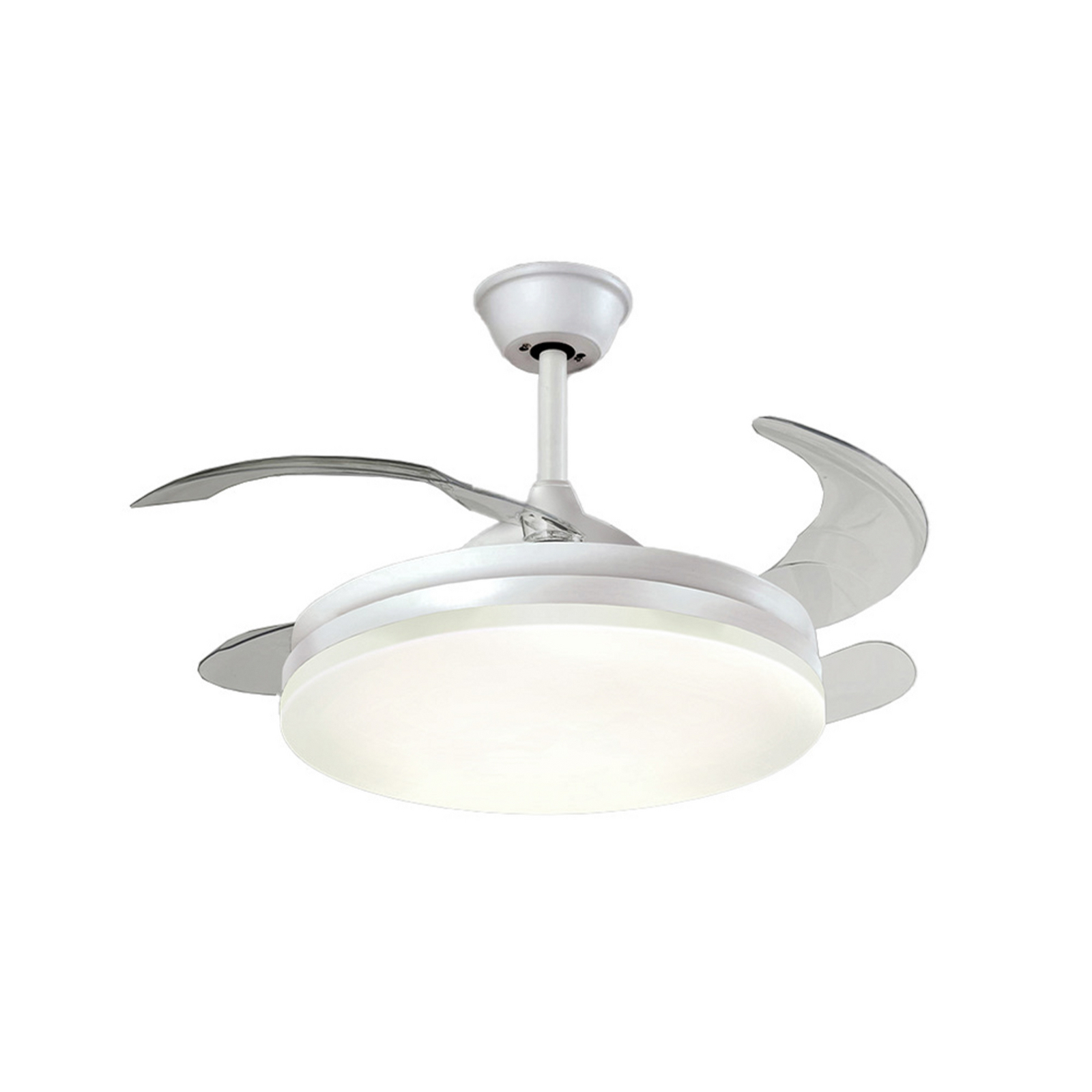 LED stropni ventilator Vento bel/dimno siv DC, Ø 100 cm tih