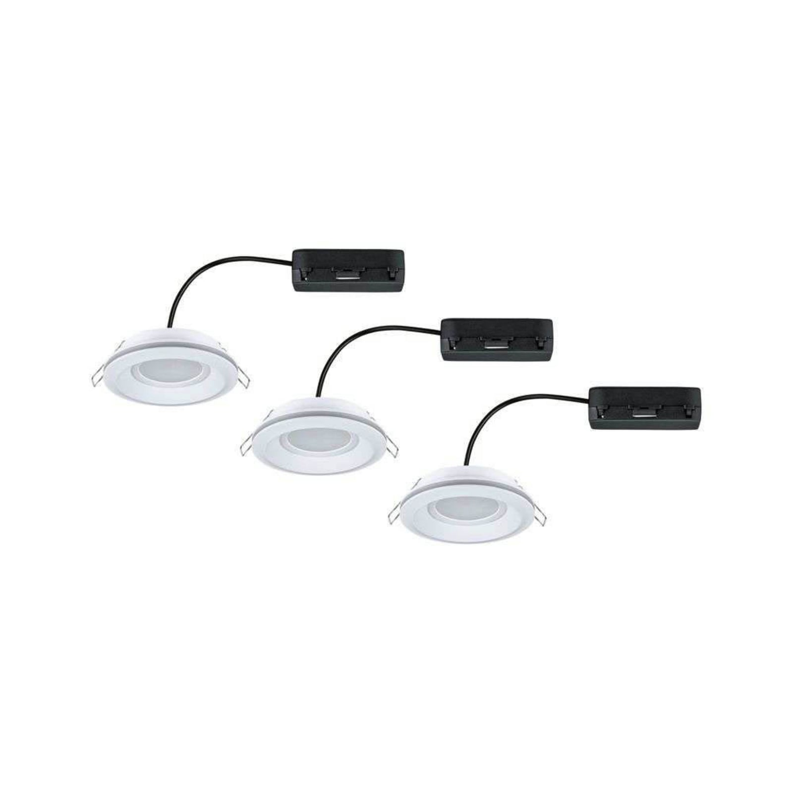 Paulmann LED inbouwlamp Sormus wit, Ø 10 cm, IP65, set van 3 Paulmann LED inbouwlamp Sormus wit, Ø 10 cm, IP65, set van 3