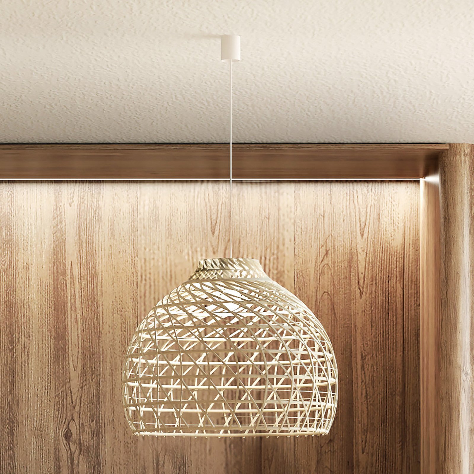 Hanglamp BOHO, Ø 60 cm, naturelbruin, rotan, E27