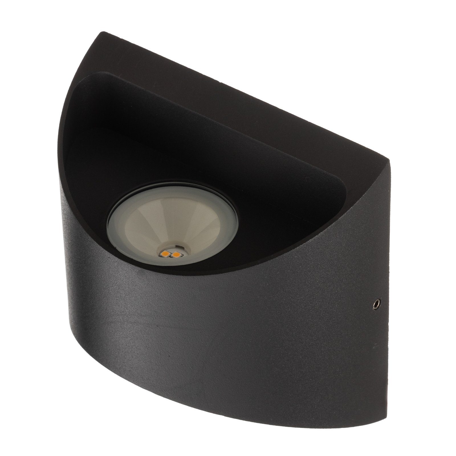 Dodd LED outdoor wall lamp, semicircle, anthracite
