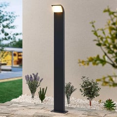 Lucande, bolardo luminoso LED Tinna, 100 cm, antracita, IP65