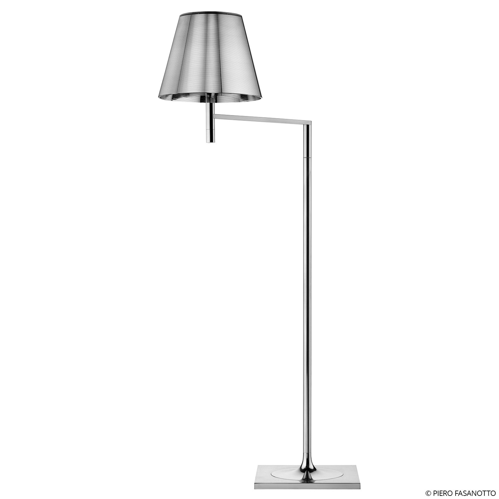 FLOS KTribe F1 floor lamp, metallic silver