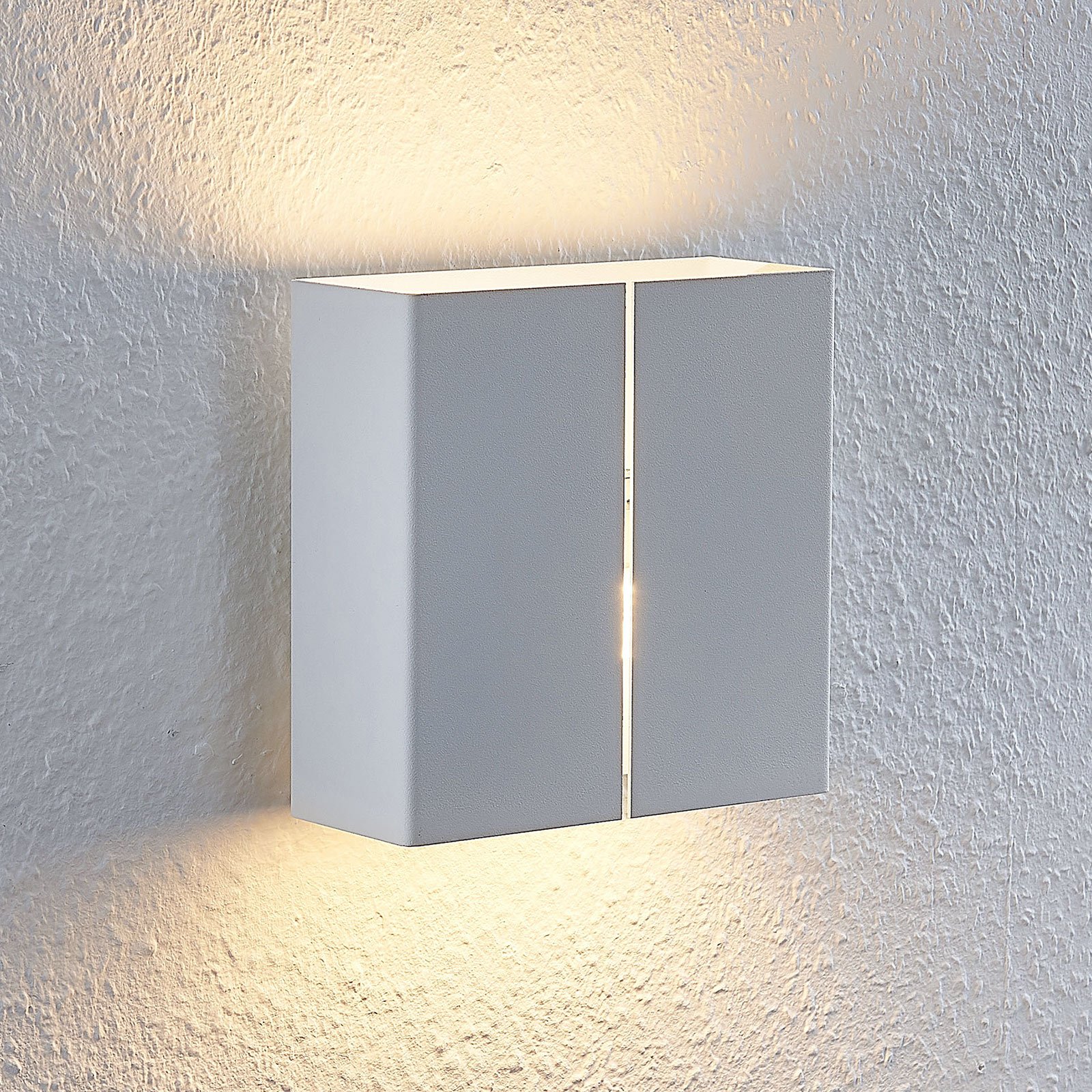 Lindby Putri steel wall light, white, for Living / Dining Room, steel, G9, 40 W, energy efficiency: A++, W: 18 cm, H: 18 cm
