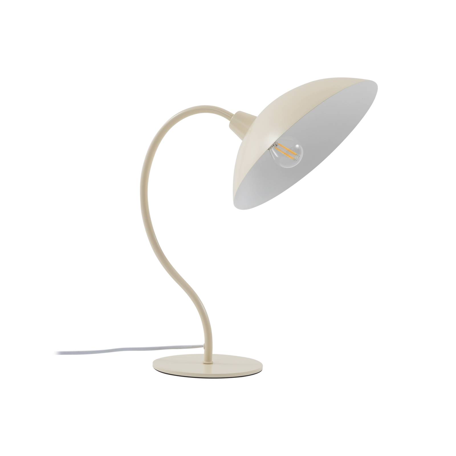 Lucande Tischleuchte Arvadon, beige, Metall, 42,75 cm hoch