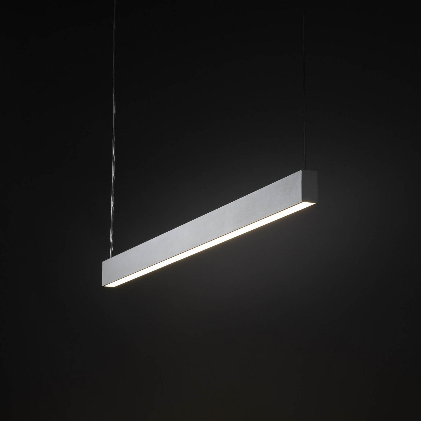 Lampa wisząca Luxe LED, biała, długość 112,5 cm, metal, 4000 K