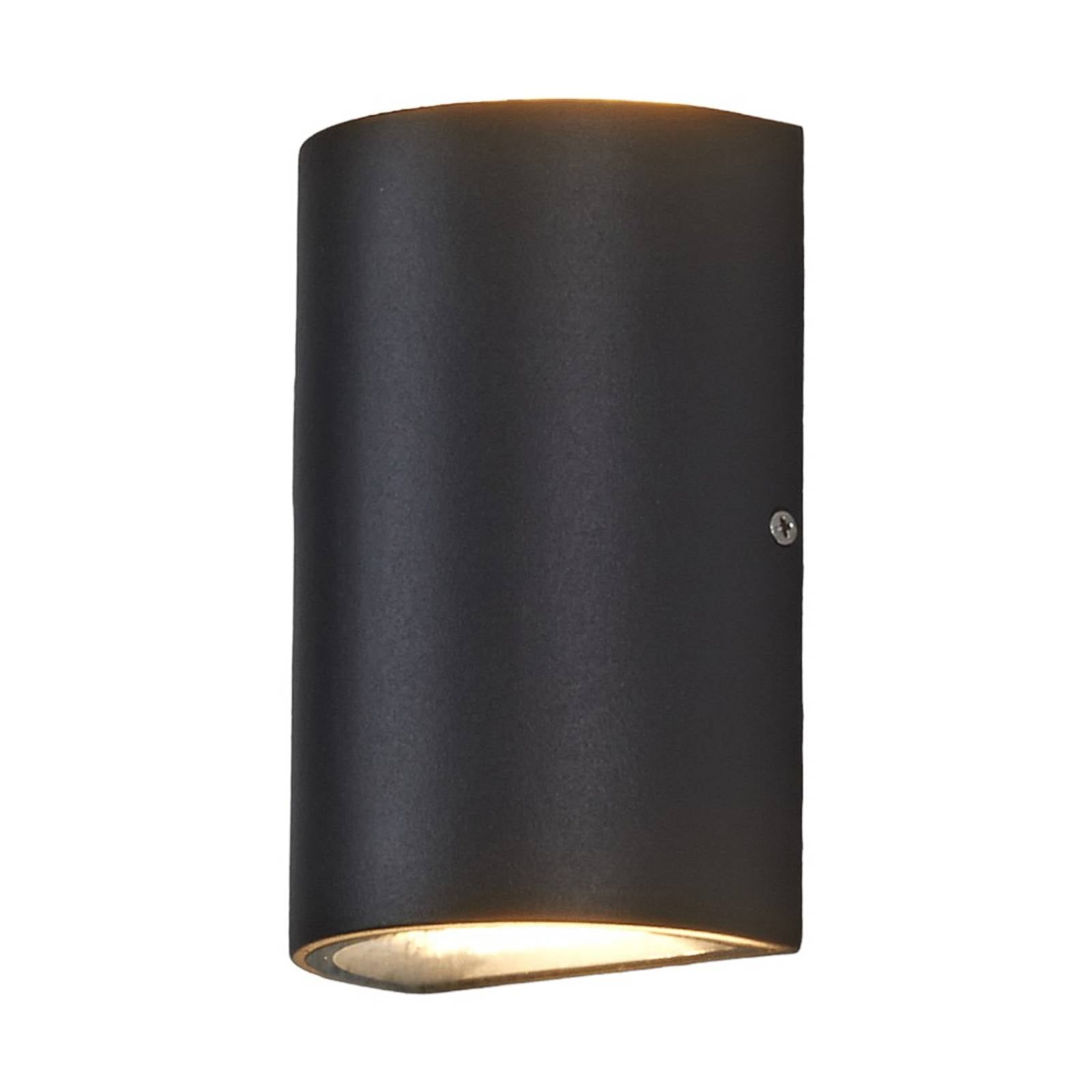 Lucande LED-Außenwandleuchte Jale, 16 cm, anthrazit, Alu