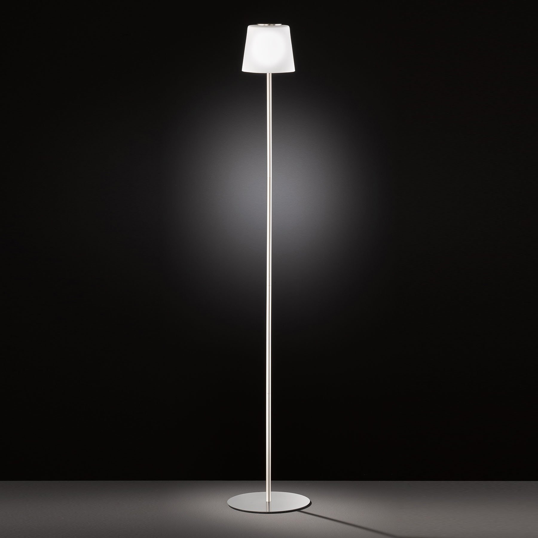 Wofi Genk LED floor lamp with battery and touch dimmer, for Living / Dining Room, metal, glass, plastic, 2 W, energy efficiency: A++, H: 115 cm