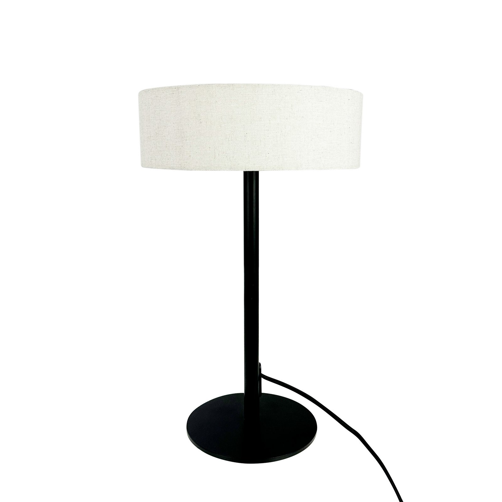 Dyberg Larsen Calix table lamp, black/natural, 40 cm