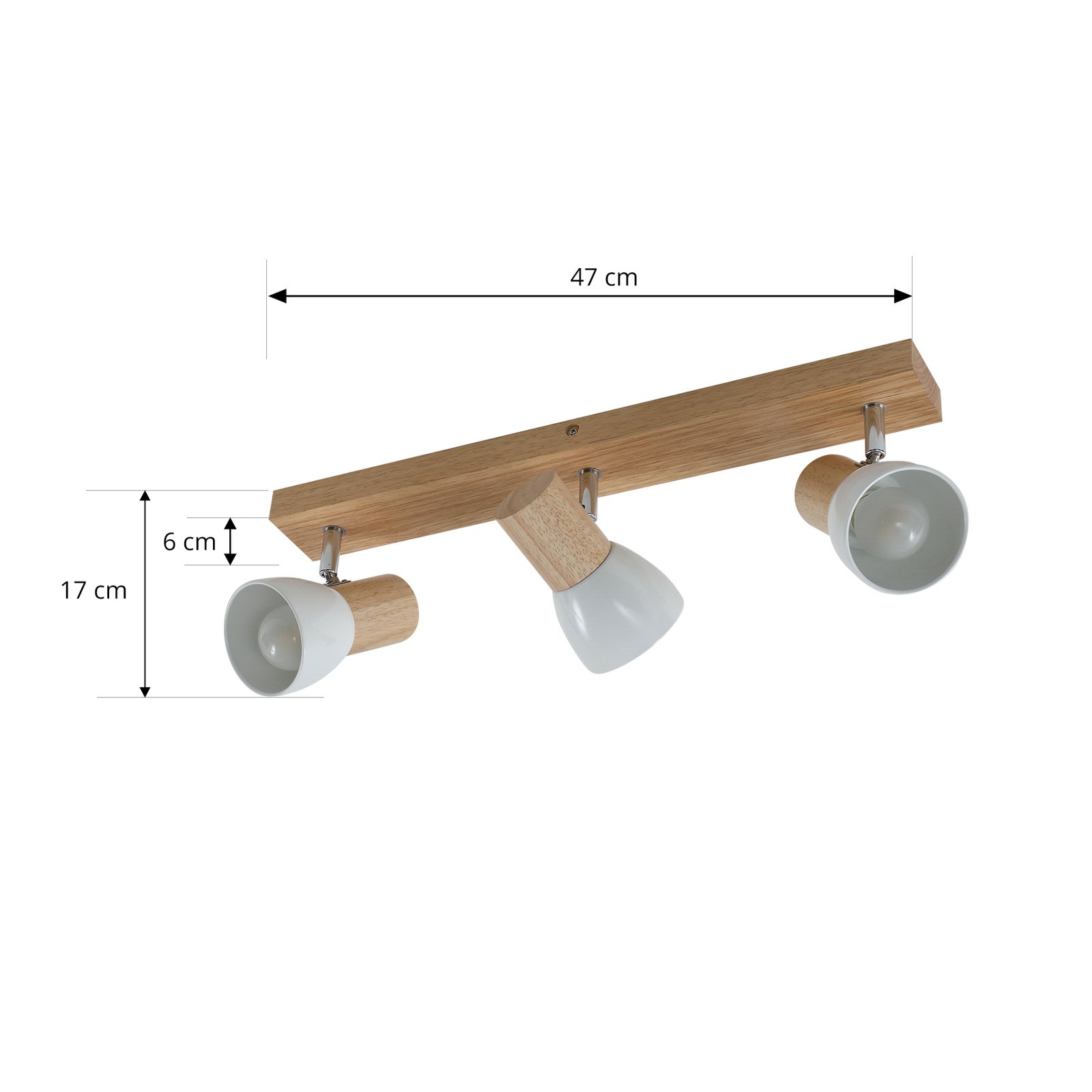 Thorin 3 Plafonnier Wood/White - Lindby