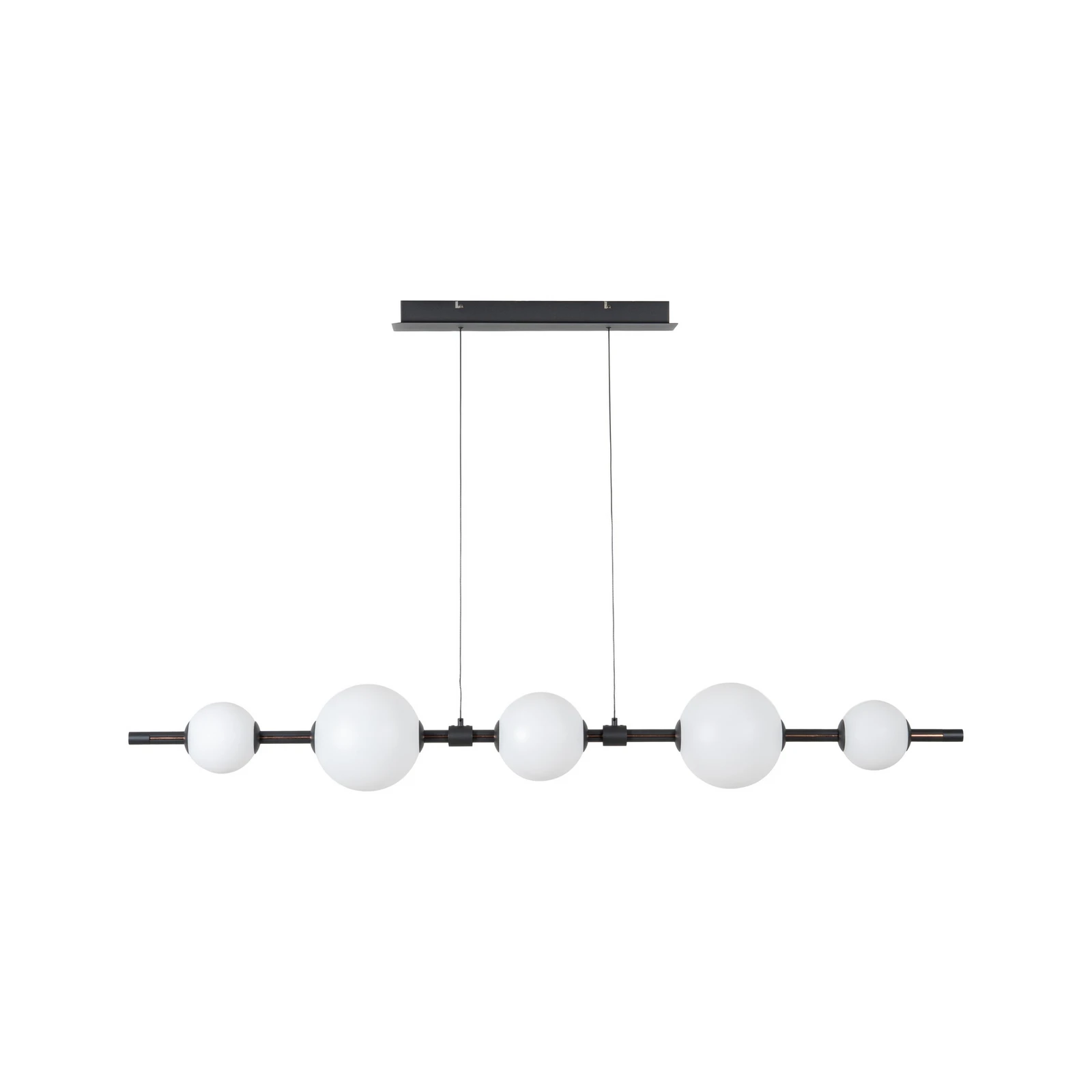 Lucande LED lógó lámpa Tanira, fekete/fehér, 140 cm, dimmelhető