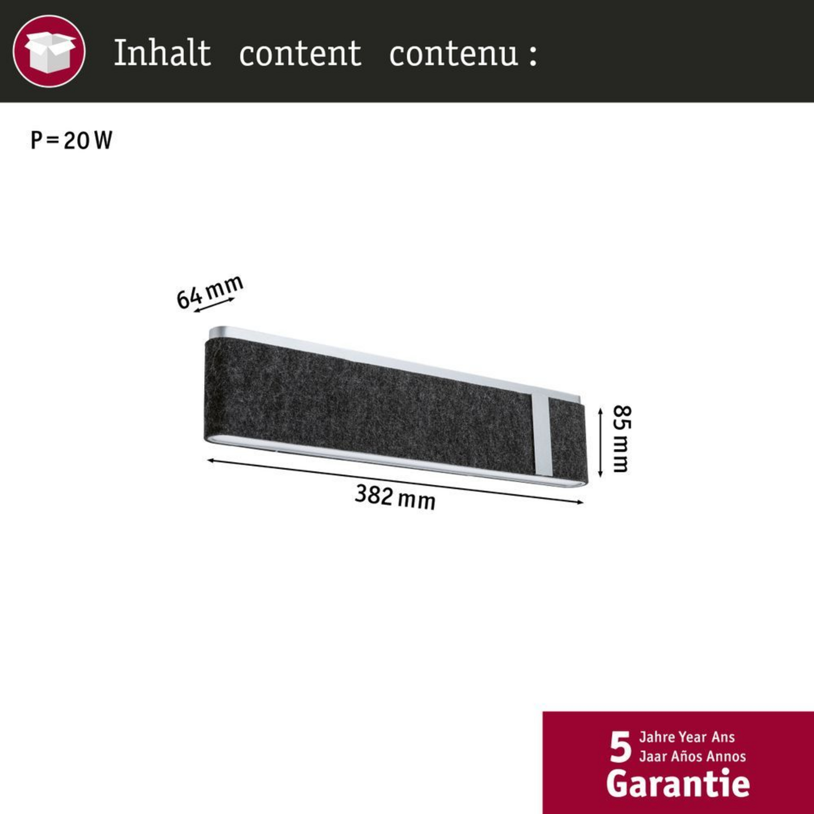 Jagun LED Aplică de Perete 3-Step-Dim Antracit - Paulmann