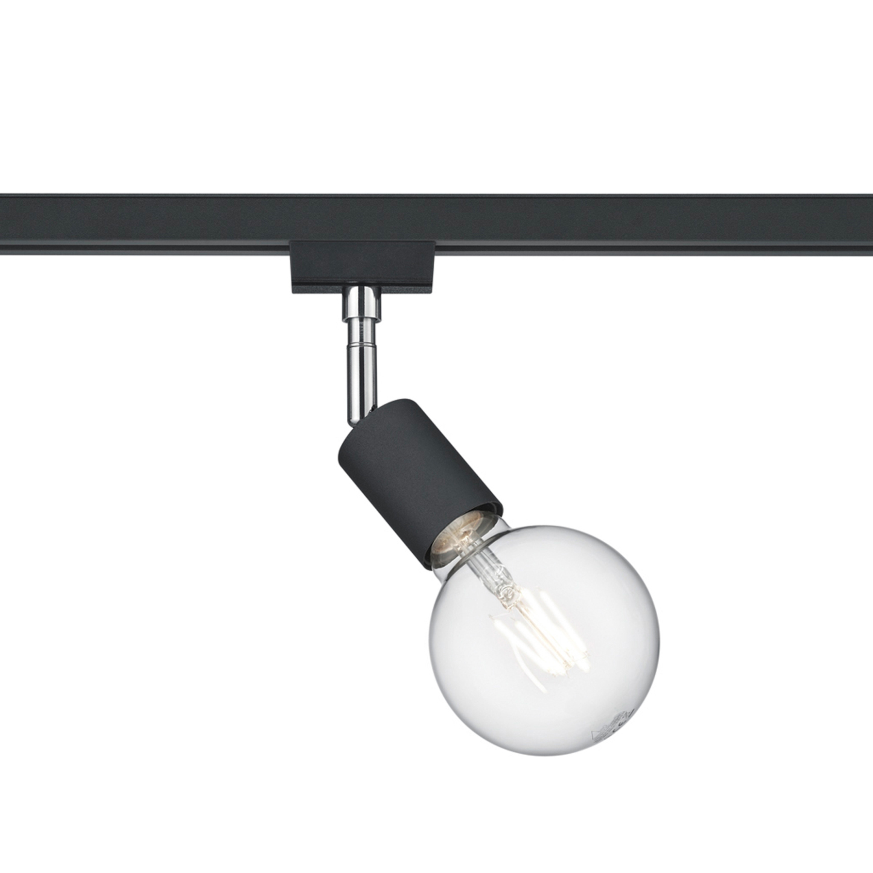 Trio Lighting DUOline 780101 2-circuit spot E27, black, for Living / Dining Room, metal, E27, 40 W, energy efficiency: A++, L: 10 cm, H: 12 cm