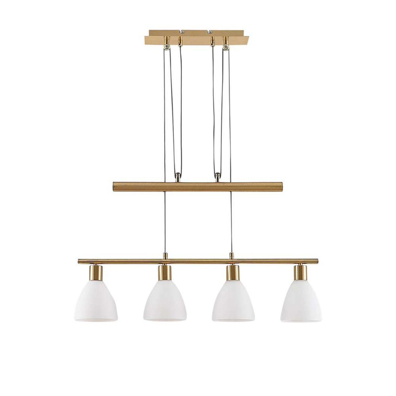 Simeon Taklampa White/Brass - Lindby