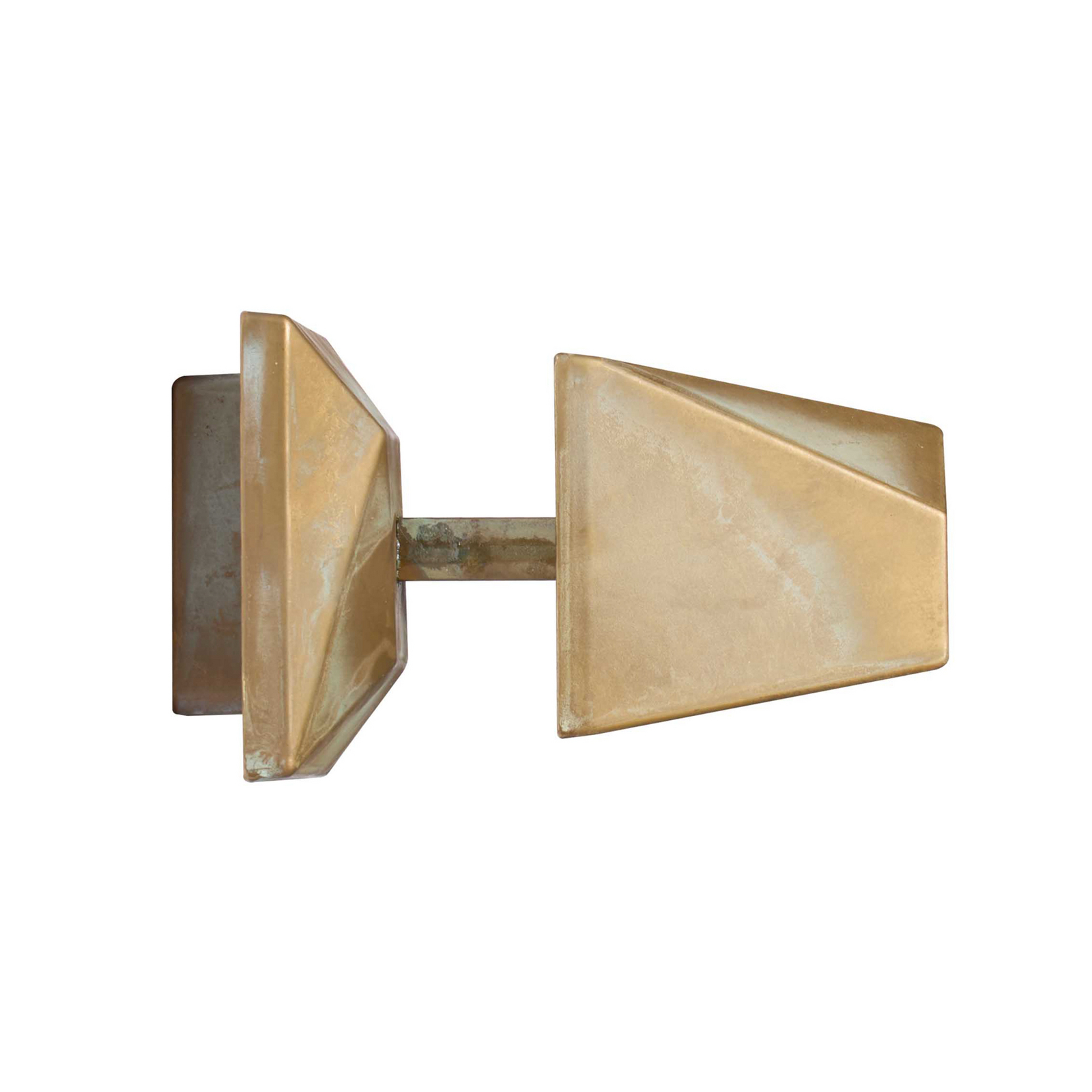 Applique murale LED Silva Edge, saillie 18 cm, laiton antique, IP65 Applique murale LED Silva Edge, saillie 18 cm, laiton antique, IP65