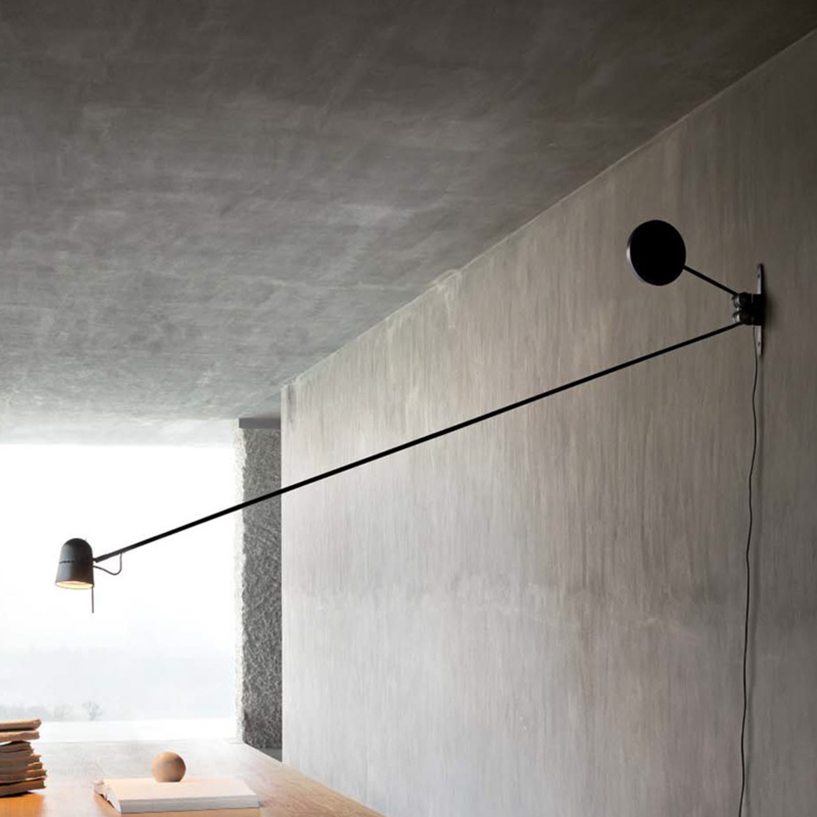 Luceplan Counterbalance -  LED-Wandleuchte schwarz
