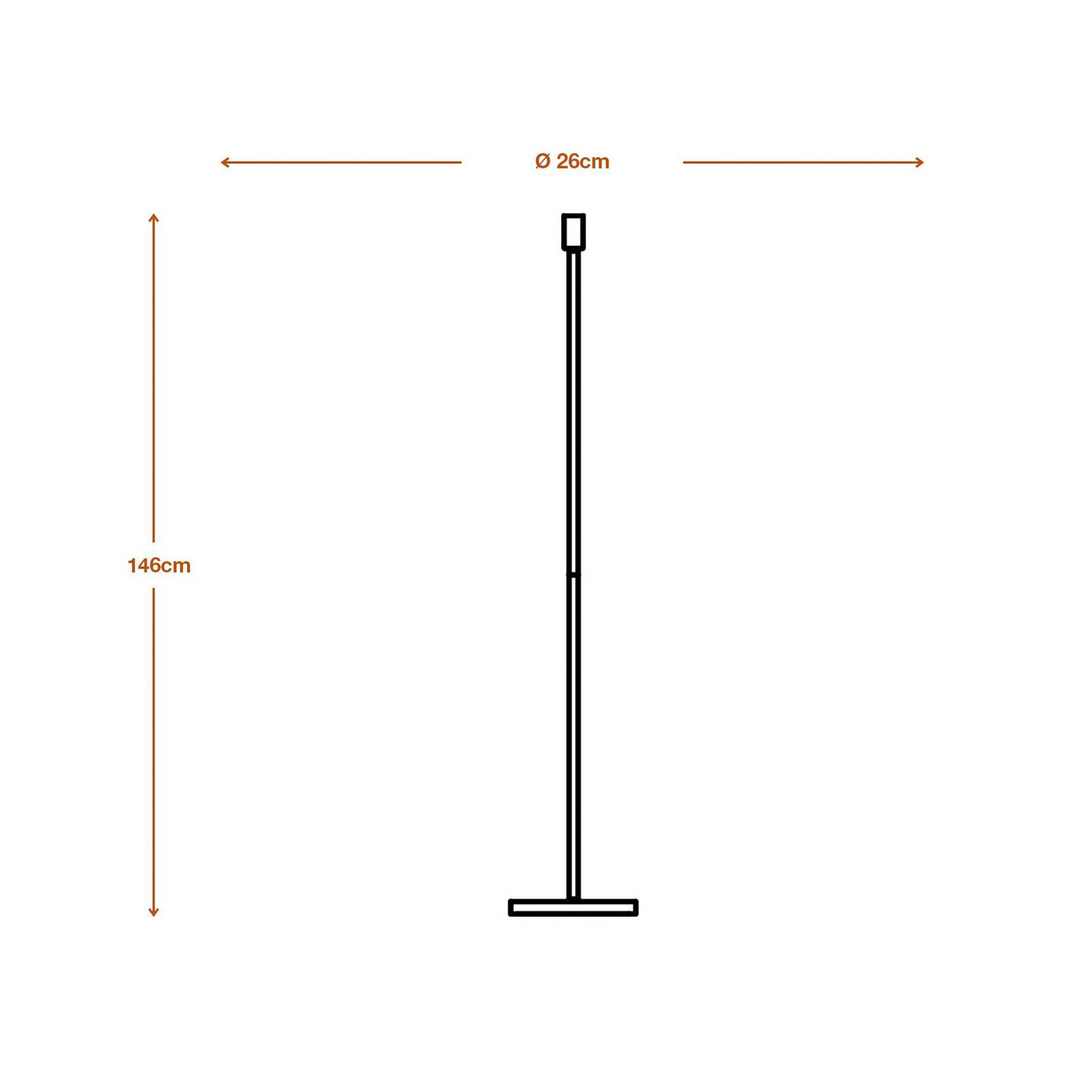 Lampa podłogowa OSRAM DECOR STICK, ciemnoszara, wysokość 146 cm, 1 x E27
