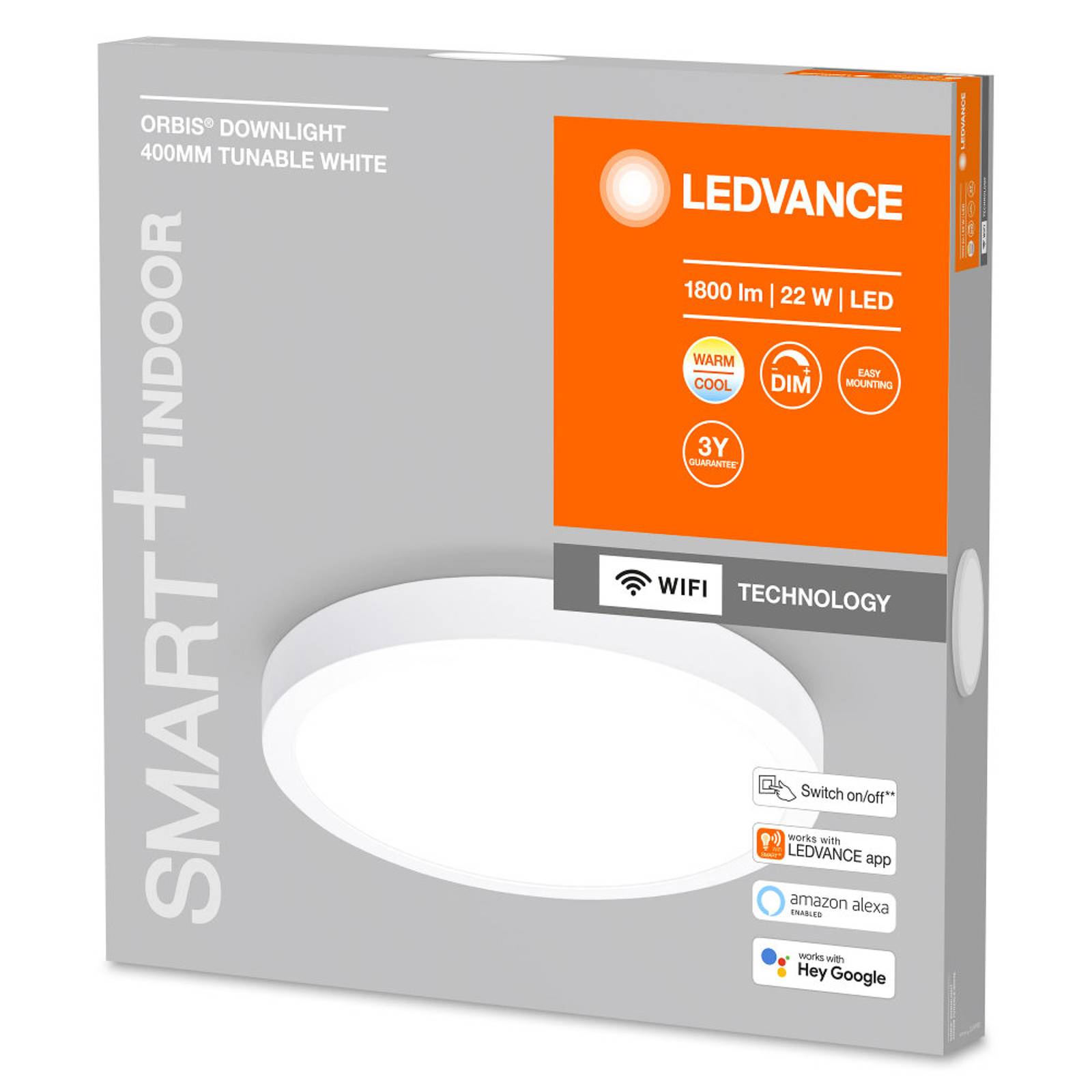 LEDVANCE SMART+ WiFi Orbis Downlight Surface Ø40cm