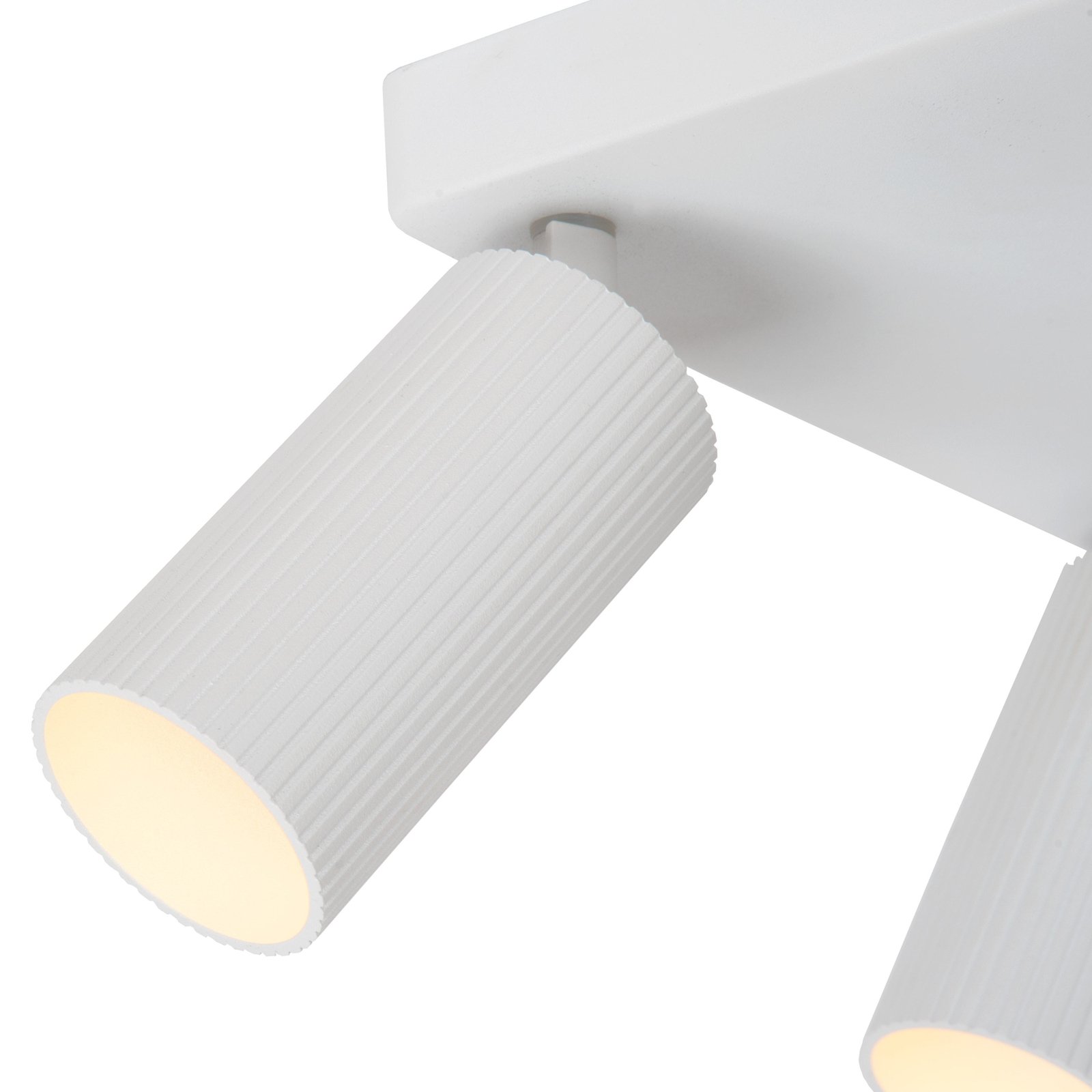 Spot pour plafond Clubs, blanc, 4 lampes, GU10, aluminium