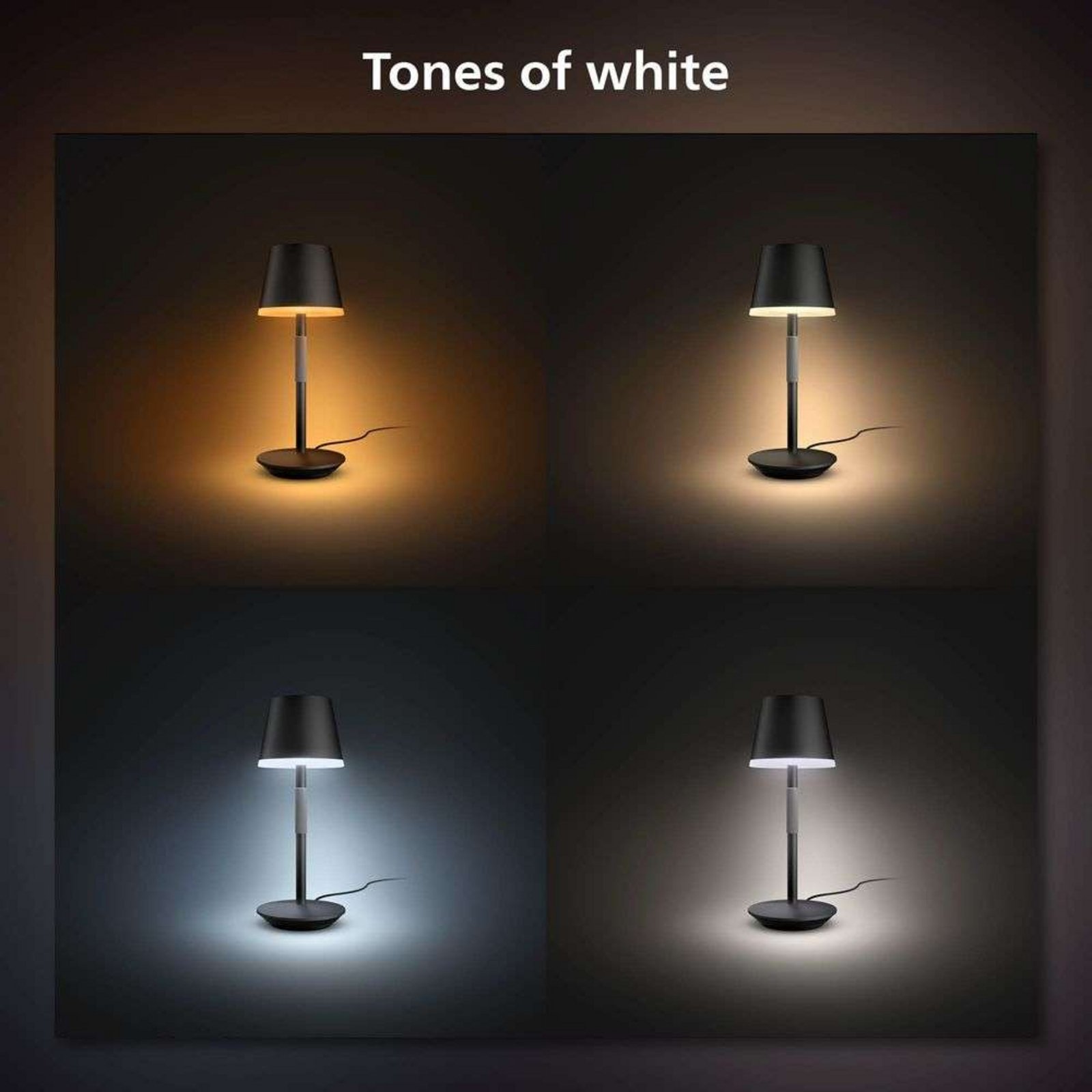 Hue Go Portable Lampă de Masă White&Color Amb. Black - Philips Hue