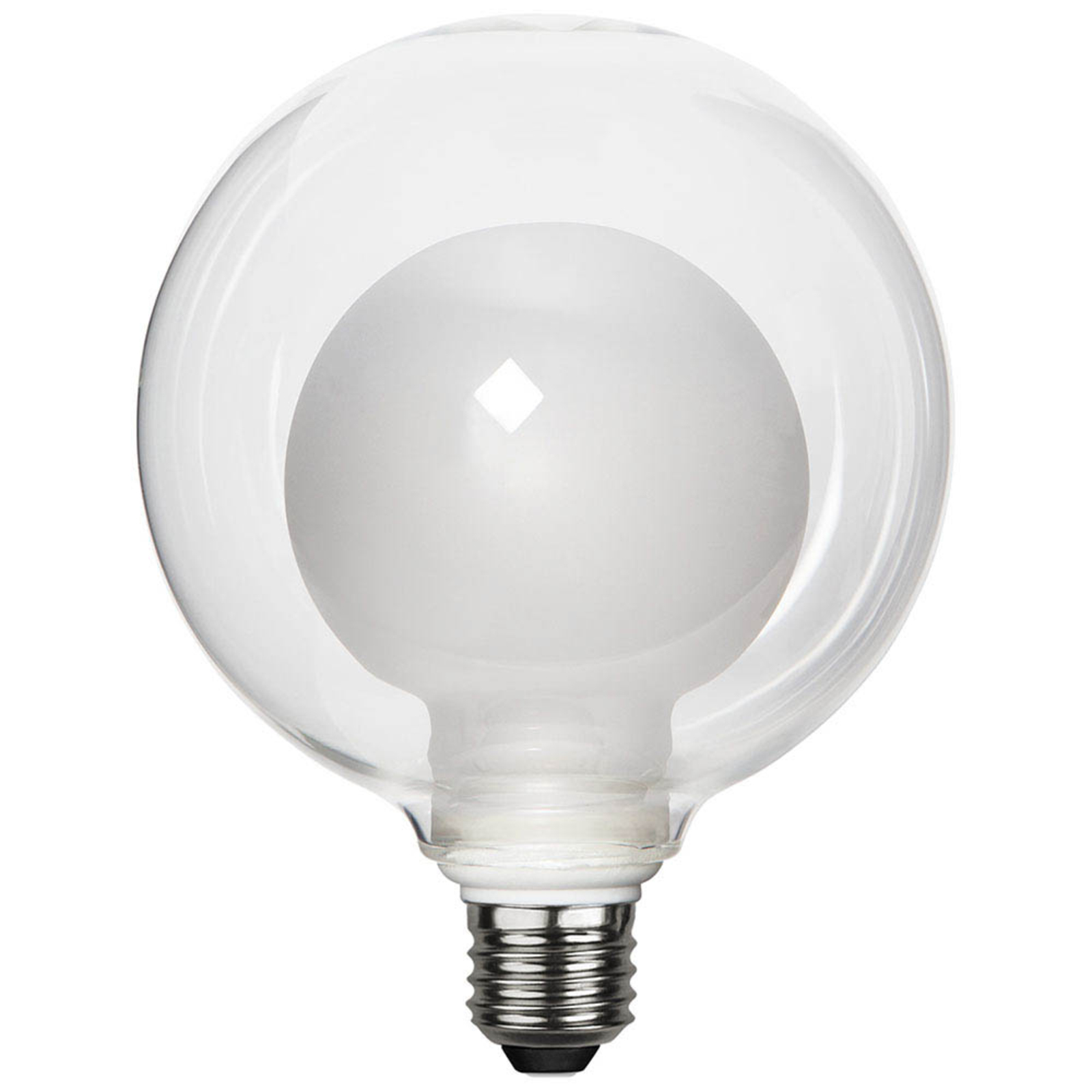 LED lempa Space E27 3,5 W D125, opalinė, 3 pakopų pritemdymo