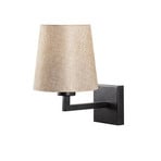 Wandleuchte Profil, schwarz/creme, Metall/ Stoff, Höhe 30 cm