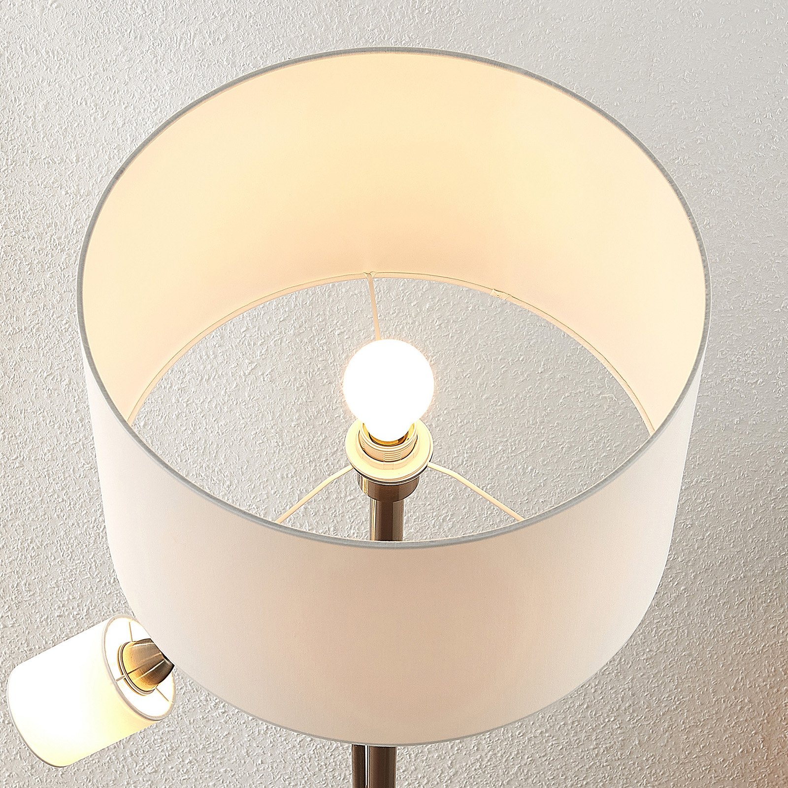 Lindby Jaileen floor lamp, reading light, white