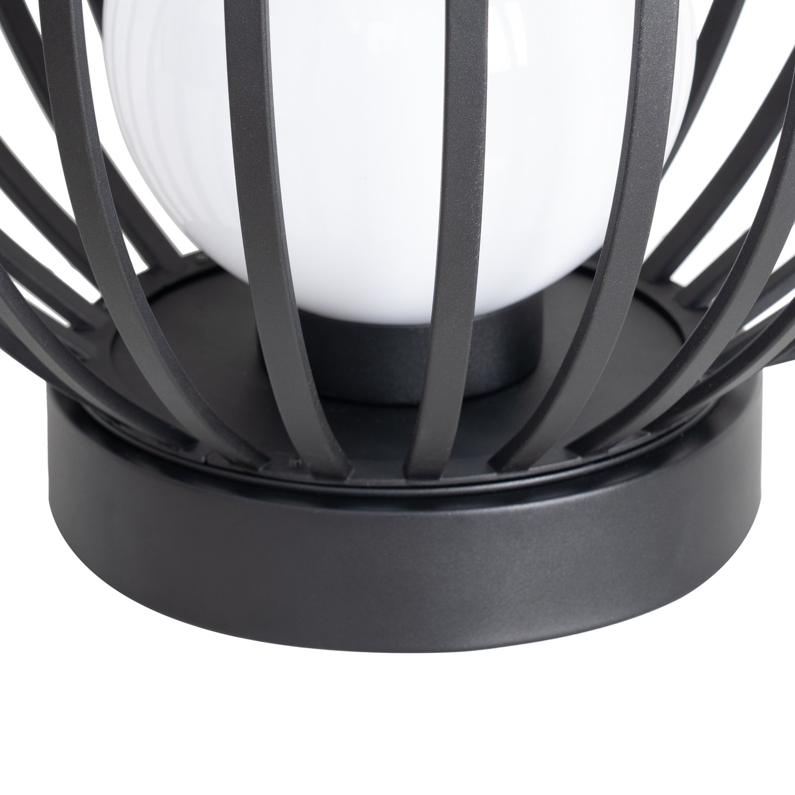 Lucande patio light Marrin, black, metal, cage