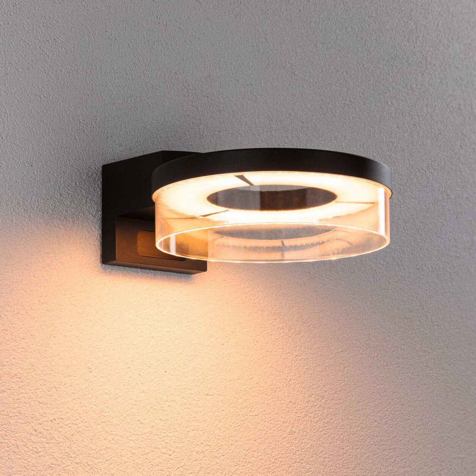 Capera LED-v&auml;gglampa, antracit, CCT, IP44 Paulmann - Modern - Aluminium - Med en ljusk&auml;lla