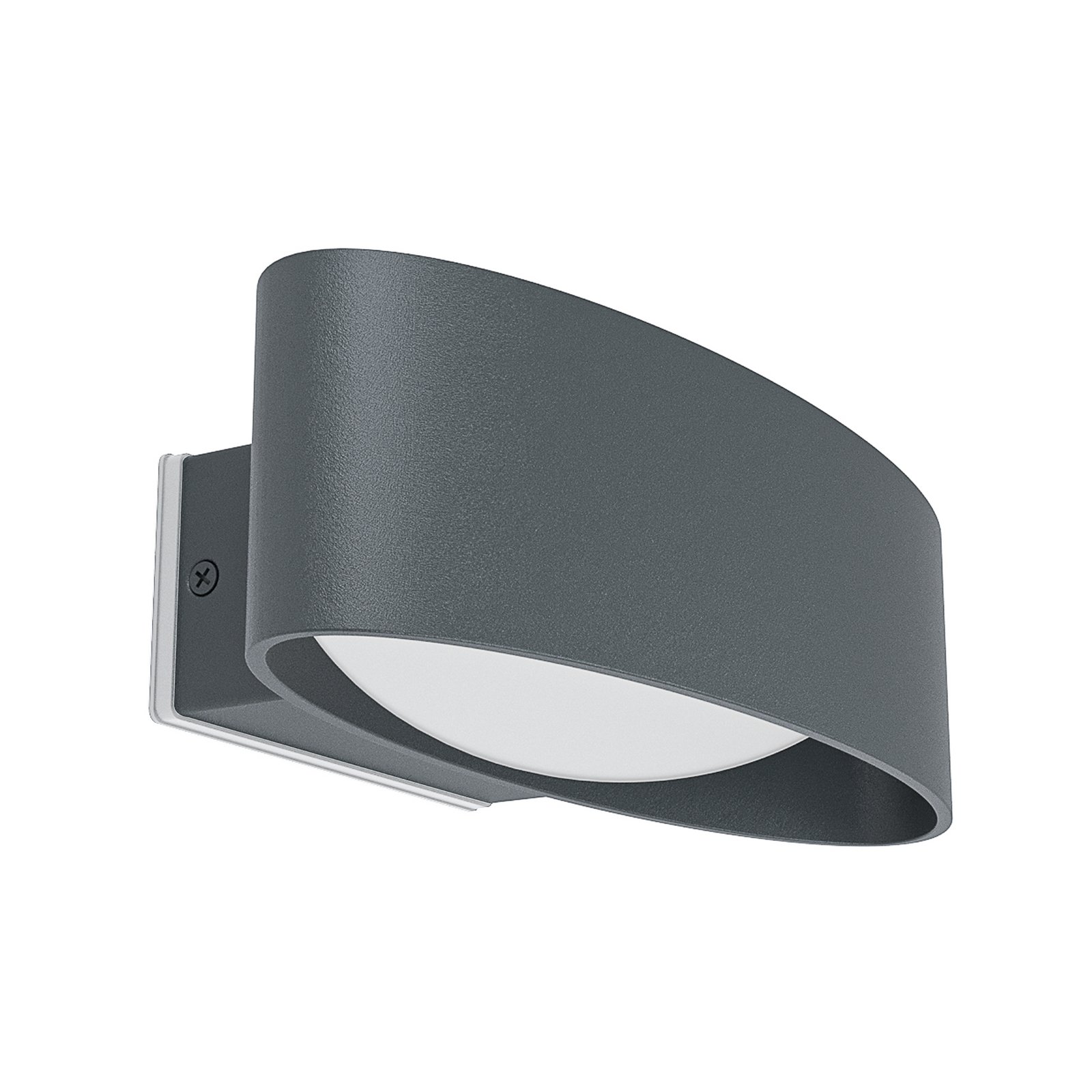 LED-Außenwandlampe Chinoa, anthrazit, Breite 27 cm, Metall