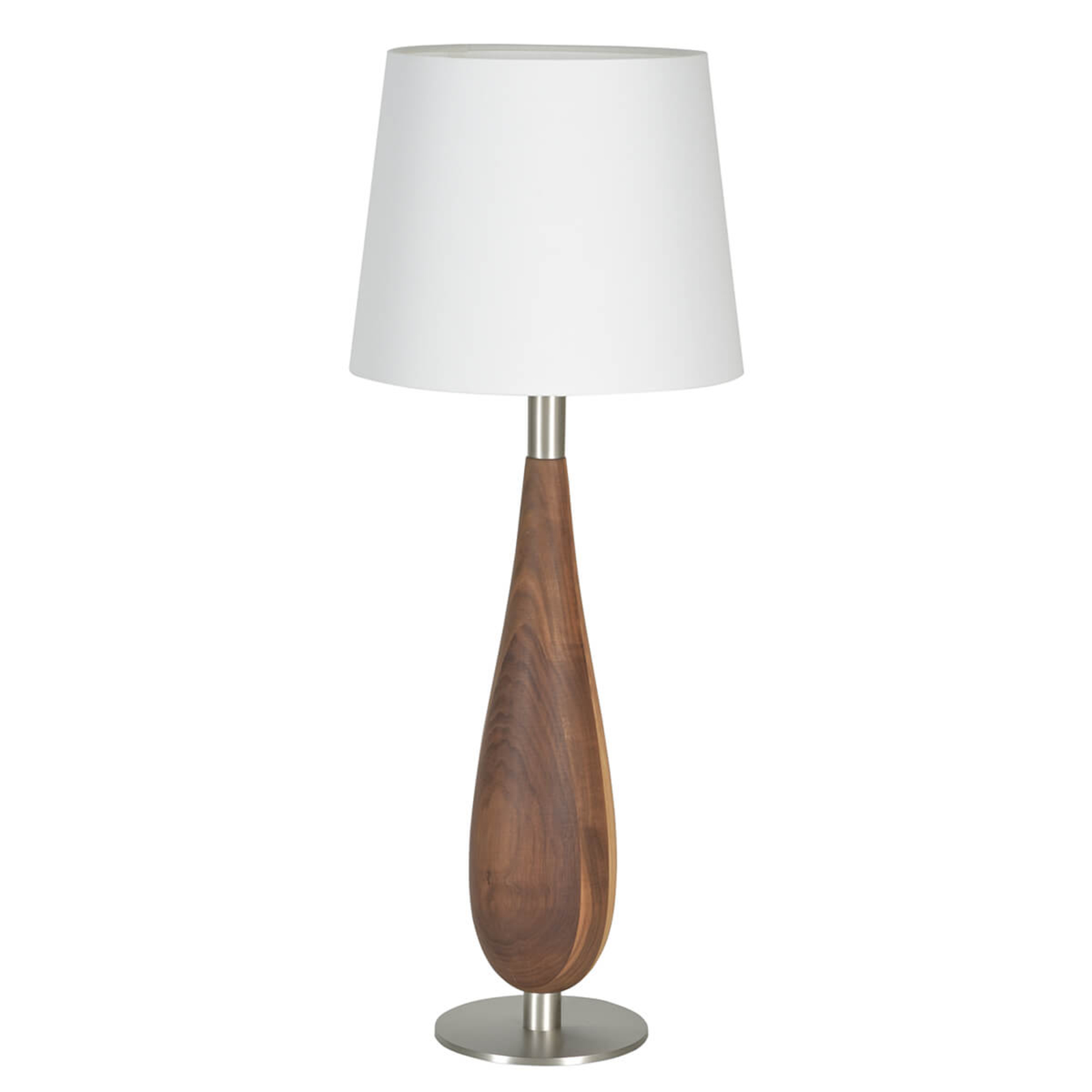 Tafellamp Lara met houten voet &amp; stoffen kap, 61cm Lampen24.be