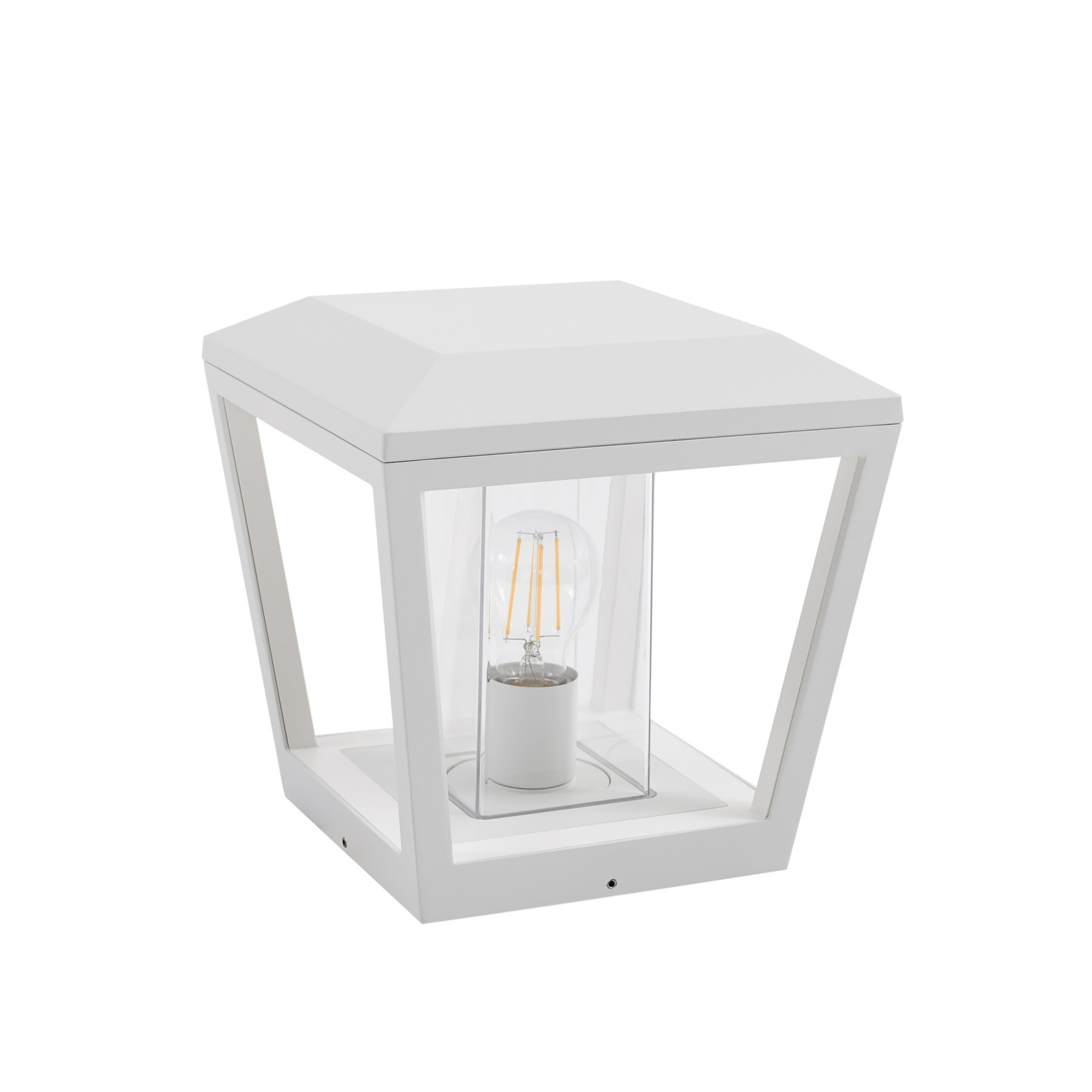 Dunia svjetiljka na postolju, E27, bijela, IP54, metalna, 24 cm - Lucande